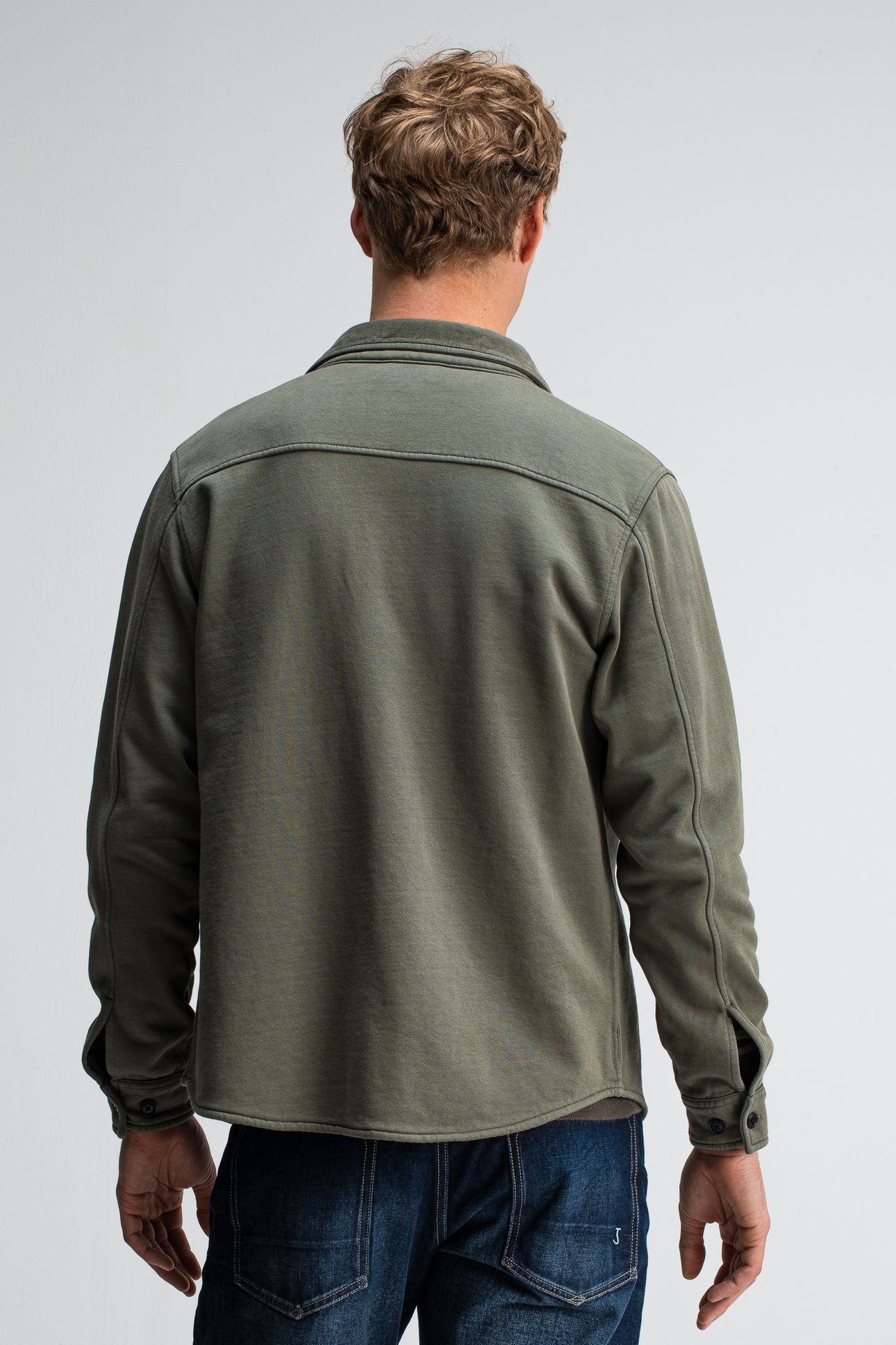 PERRY ZIP OVERSHIRT DK. GRANITE GREEN 2