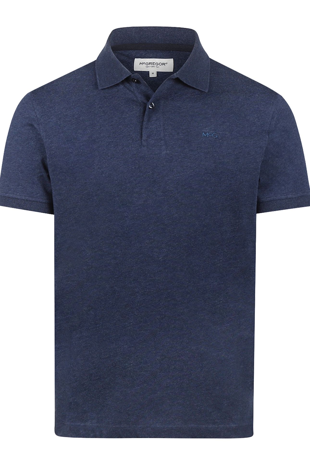 MELANGE JERSEY POLO MEDIUM BLUE 1