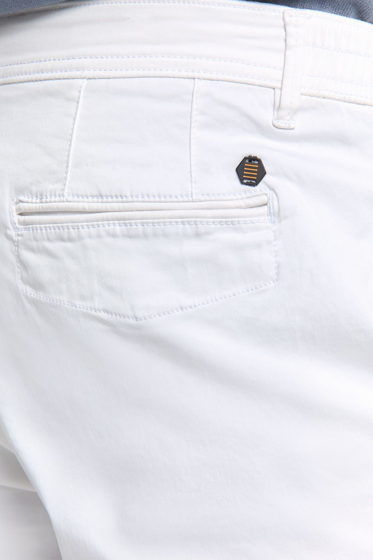 SHORT CHINO GARMENT DYED TWILL STRETCH WHITE 6