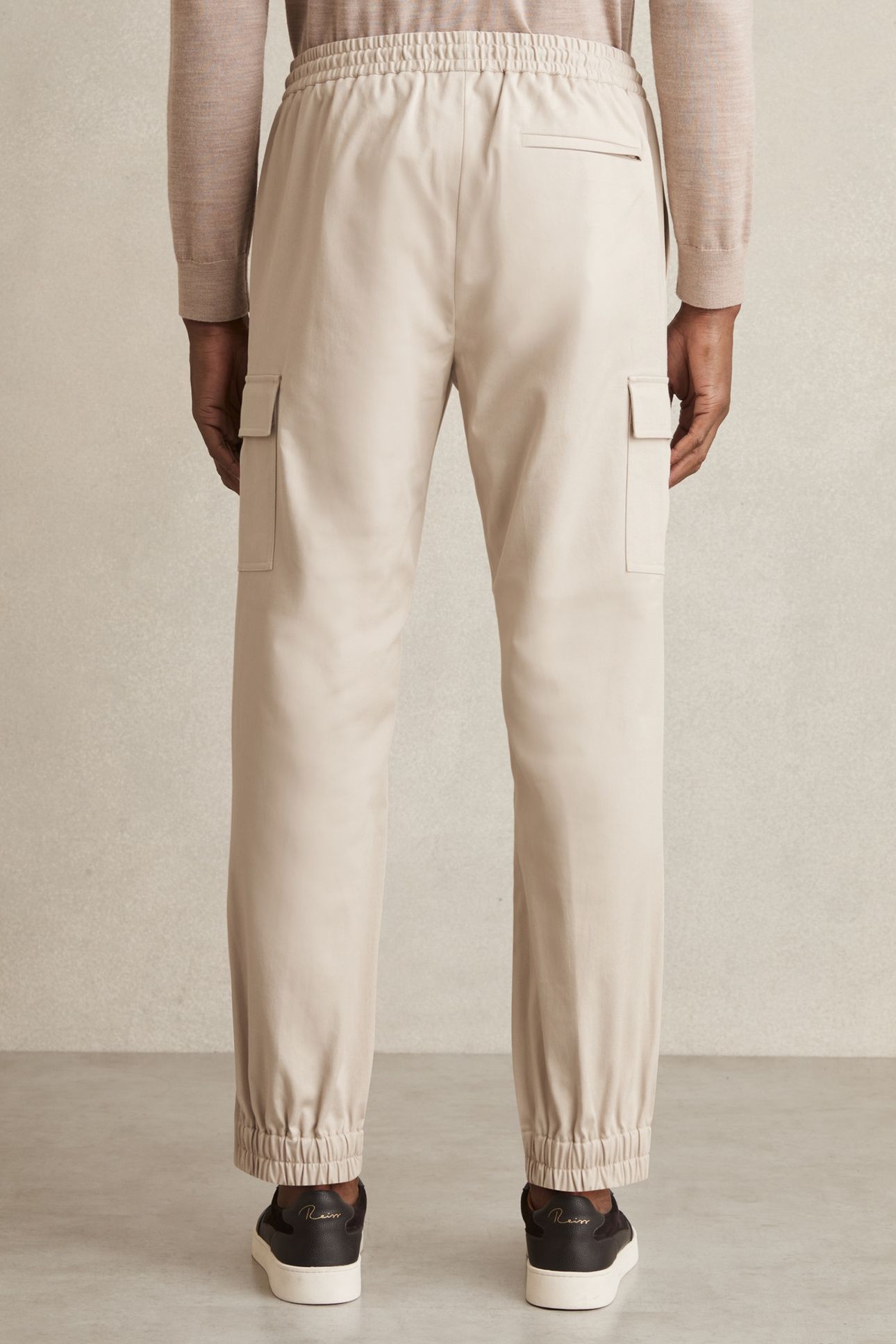 RELAXED DRAWSTRING CARGO CUFFED TROUSER STONE 3
