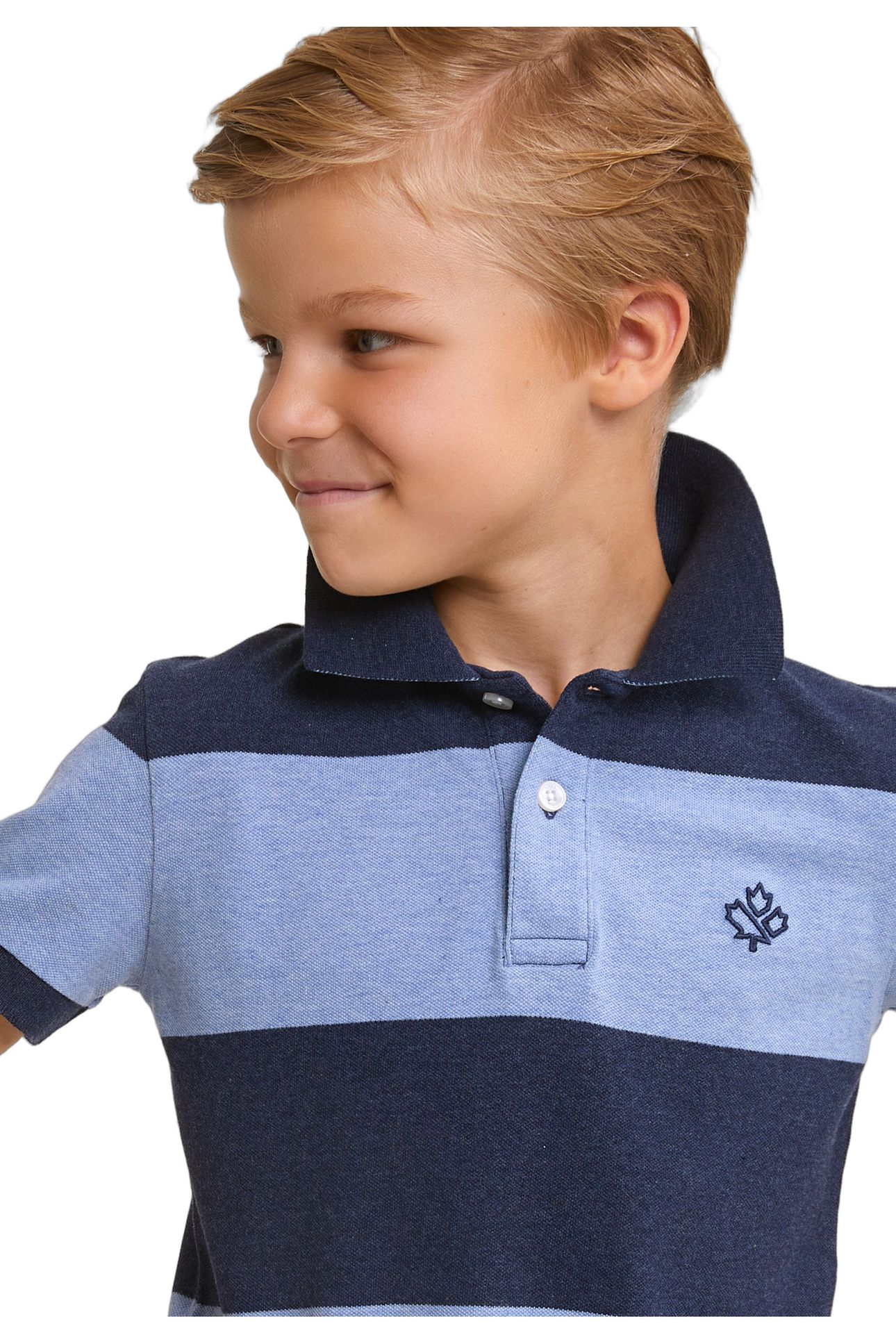 CUSTOM FIT STRIPED STRETCH POLO NIGHT BLUE MIX/SEASHORE MIX 4
