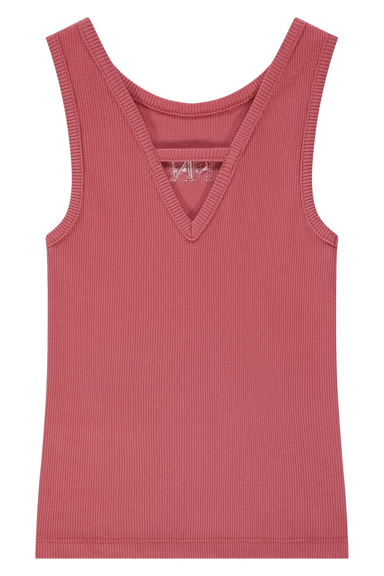 BELLE BACK RIB TOP RED 2