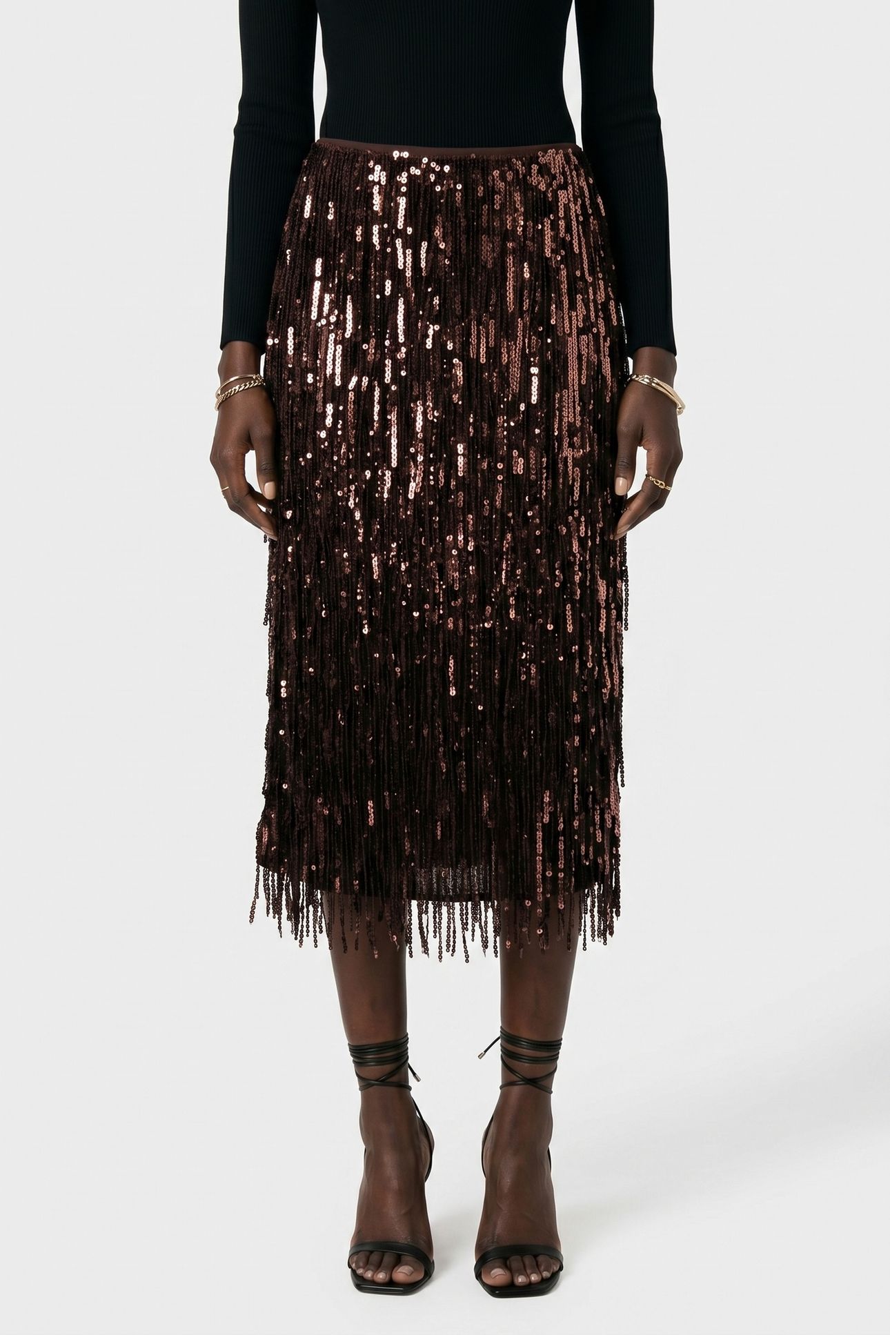 NALA DECO SKIRT BROWN 1