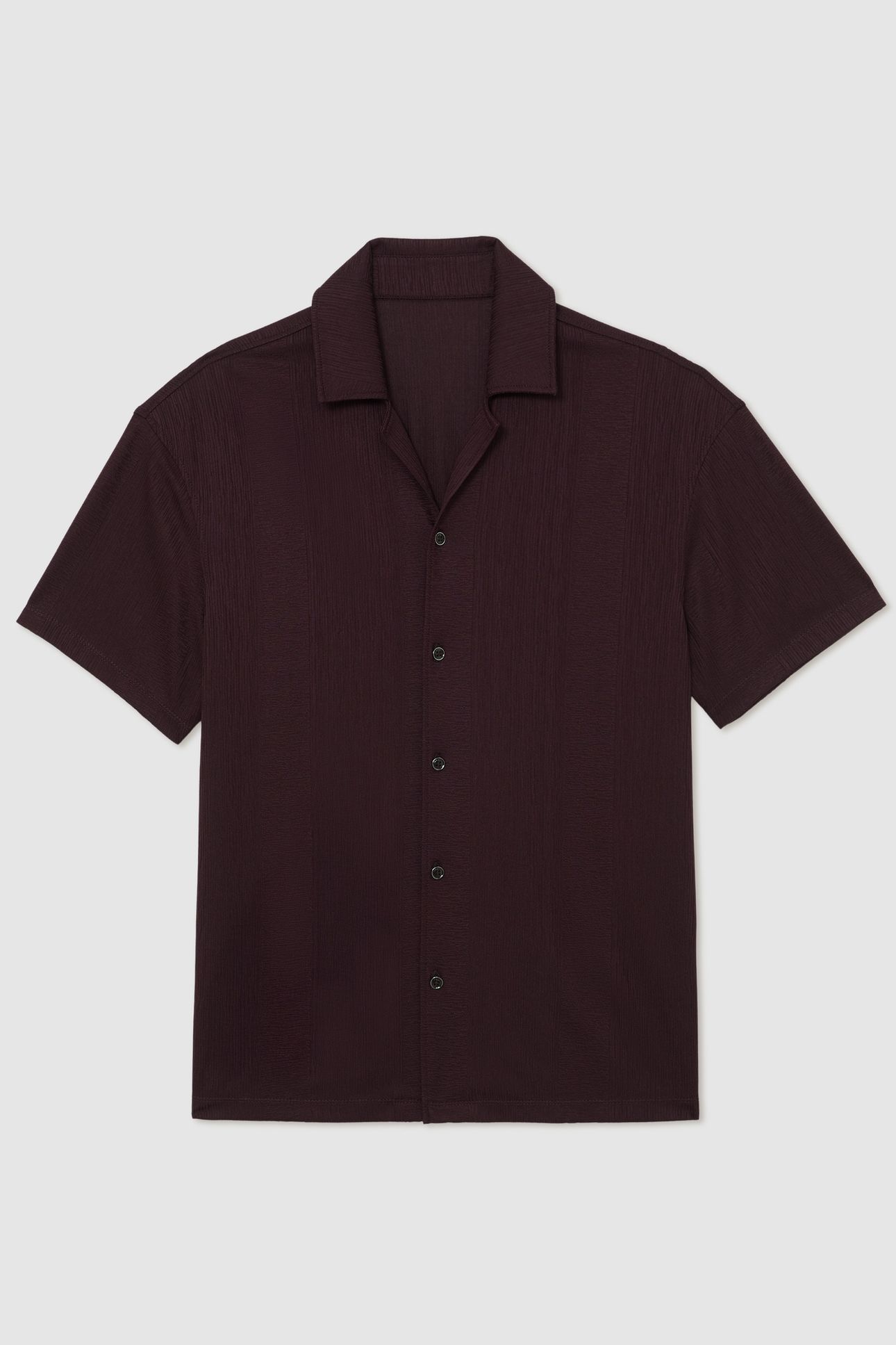 SS STRIPE JACQUARD CUBAN SHIRT CHERRY RED 4