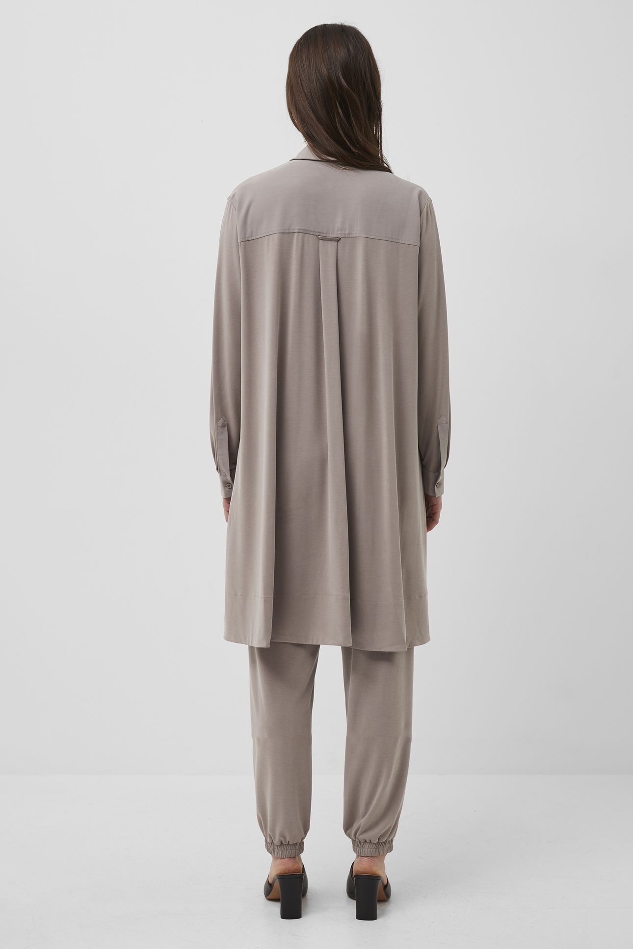 RENYA CUPRO JERSEY LS SHIRT DR WALNUT 3