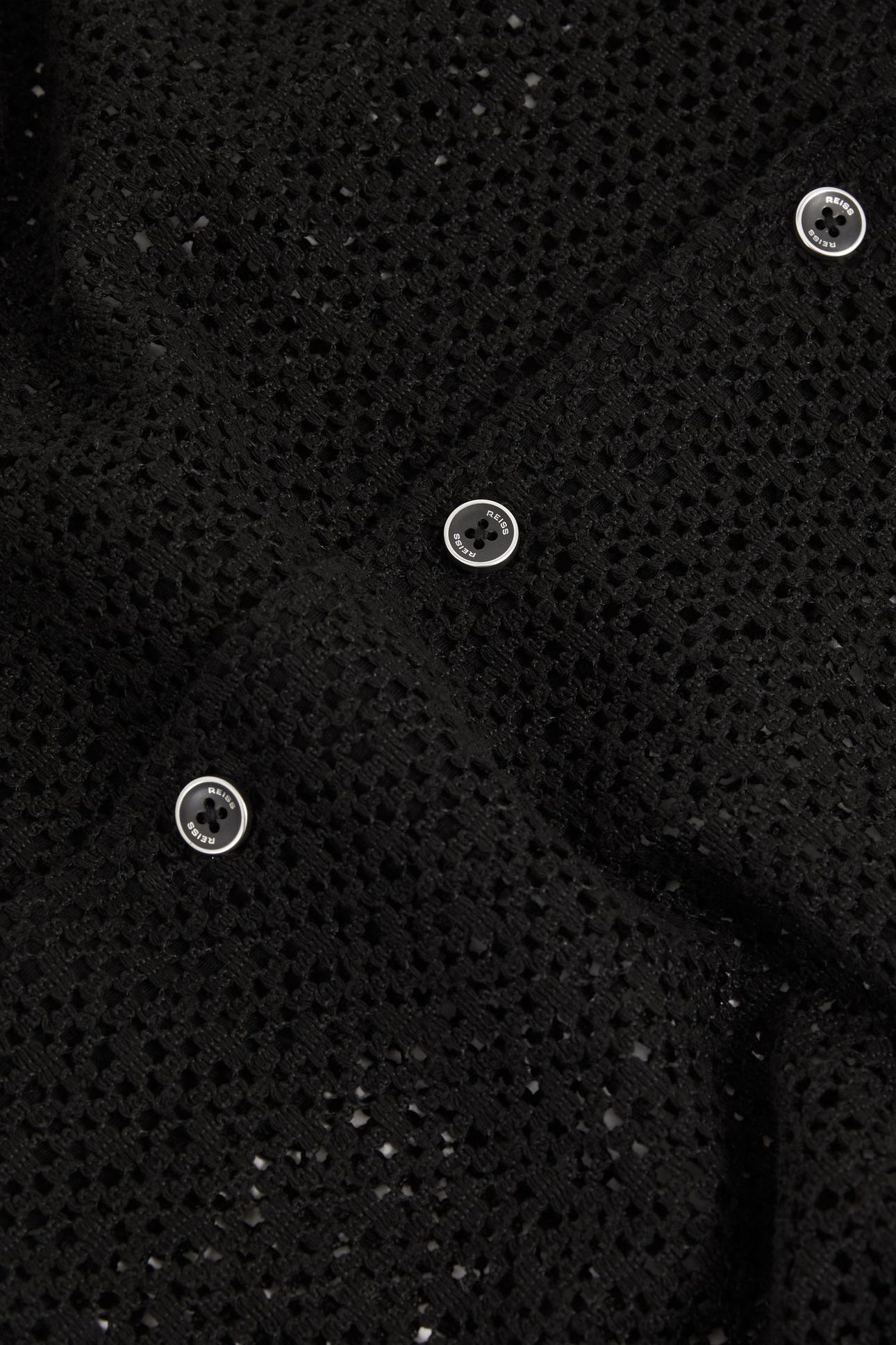 SS GEO CROCHET CUBAN SHIRT BLACK 5