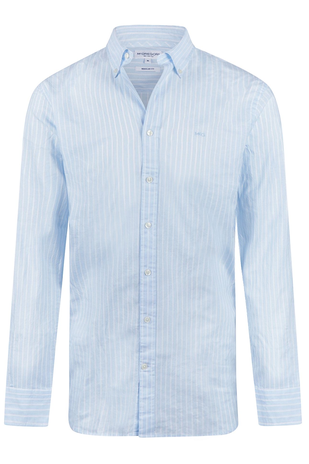 COTTON/LINNEN STRIPE SHIRTS LIGHT BLUE 1