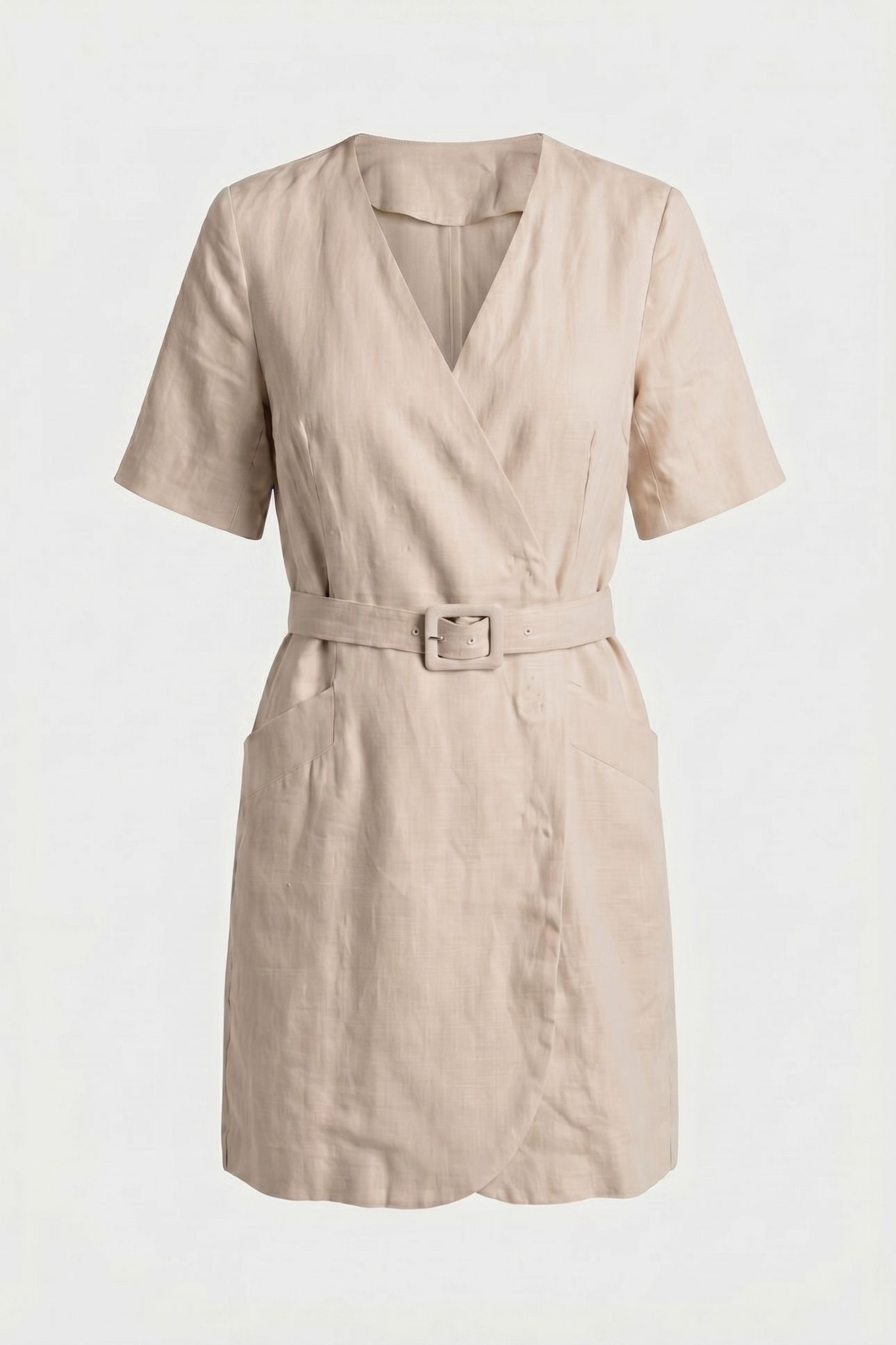 POLINA LINEN DRESS BEIGE 4