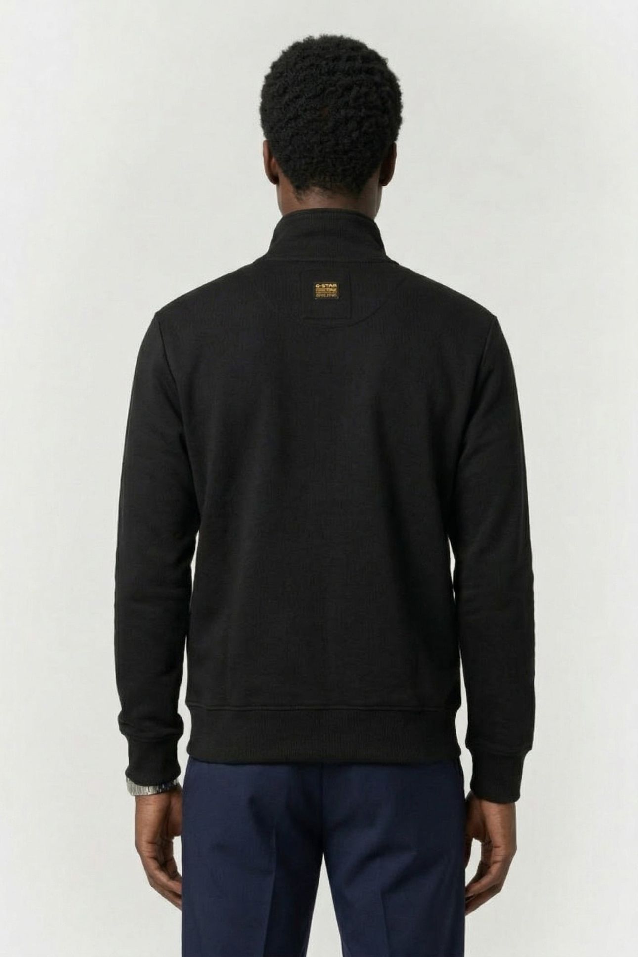 CORE ZIP STAND UP COLLAR SWEAT L/S DK BLACK 2