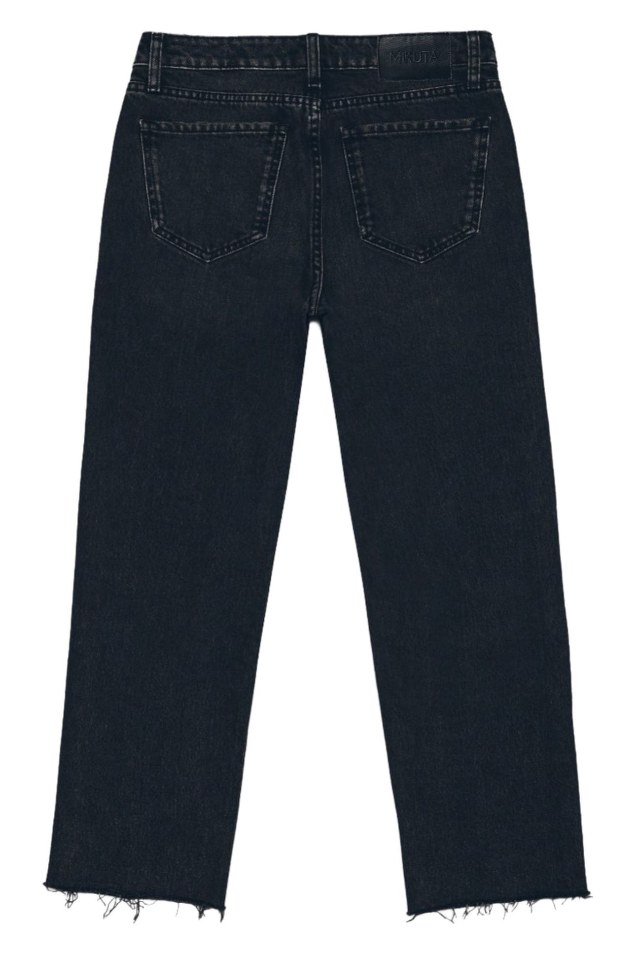 THE BLACK STUDDED CROPPED STRAIGHT JEANS BLACK 3