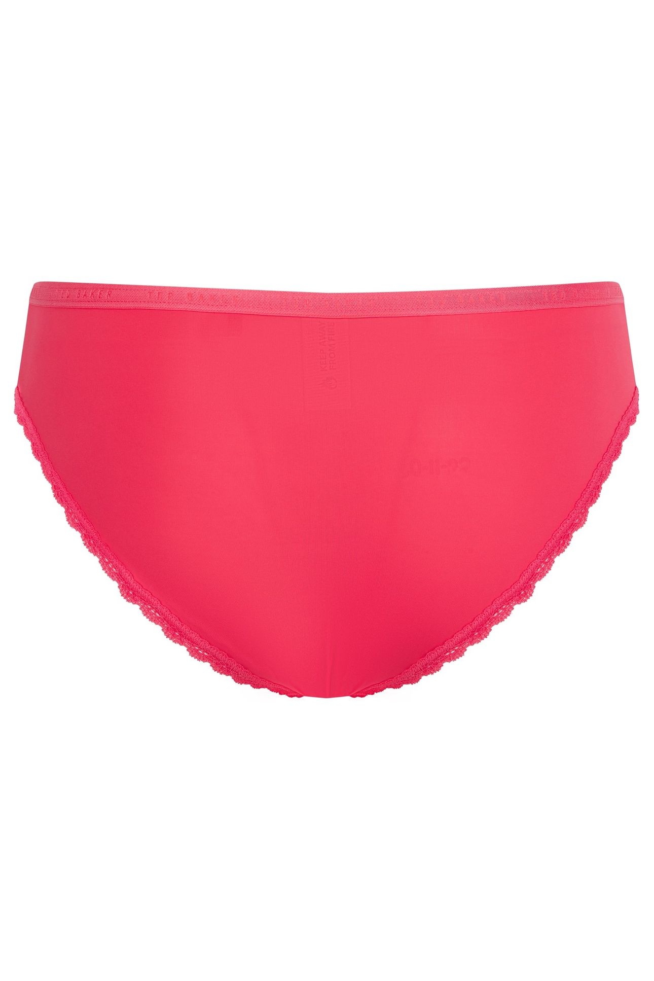 ZARIA 3PK SOLID BRIEF WITH LACE TRIM JET BLACK/EGRET/AZALEA 7