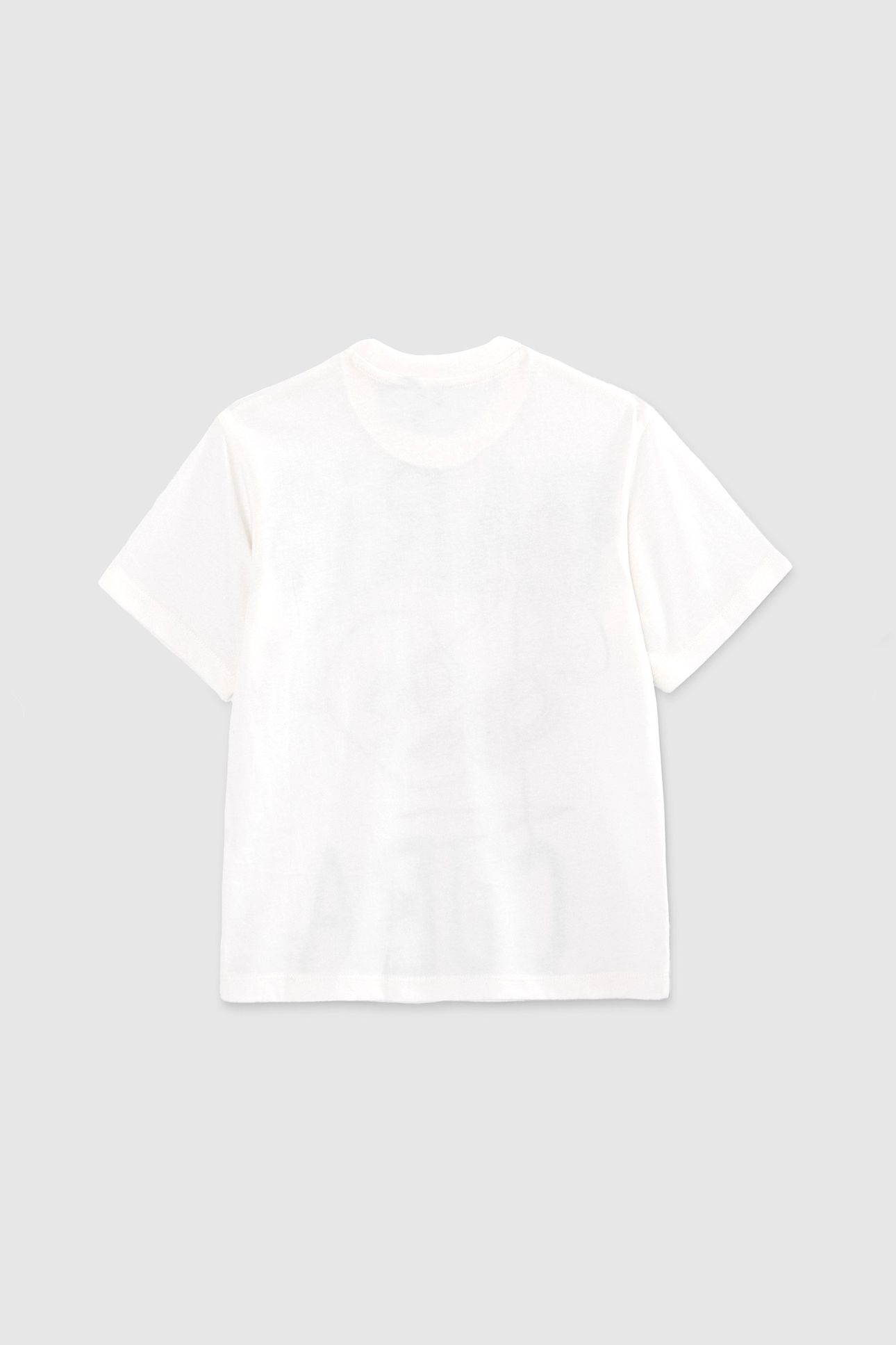BOYS' WHITE ORGANIC COTTON T-SHIRT, TRUMPET PLAYER IMAGE 3