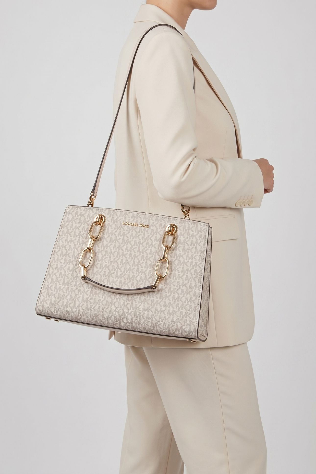 MEDIUM SATCHEL VAN/CREAM 1