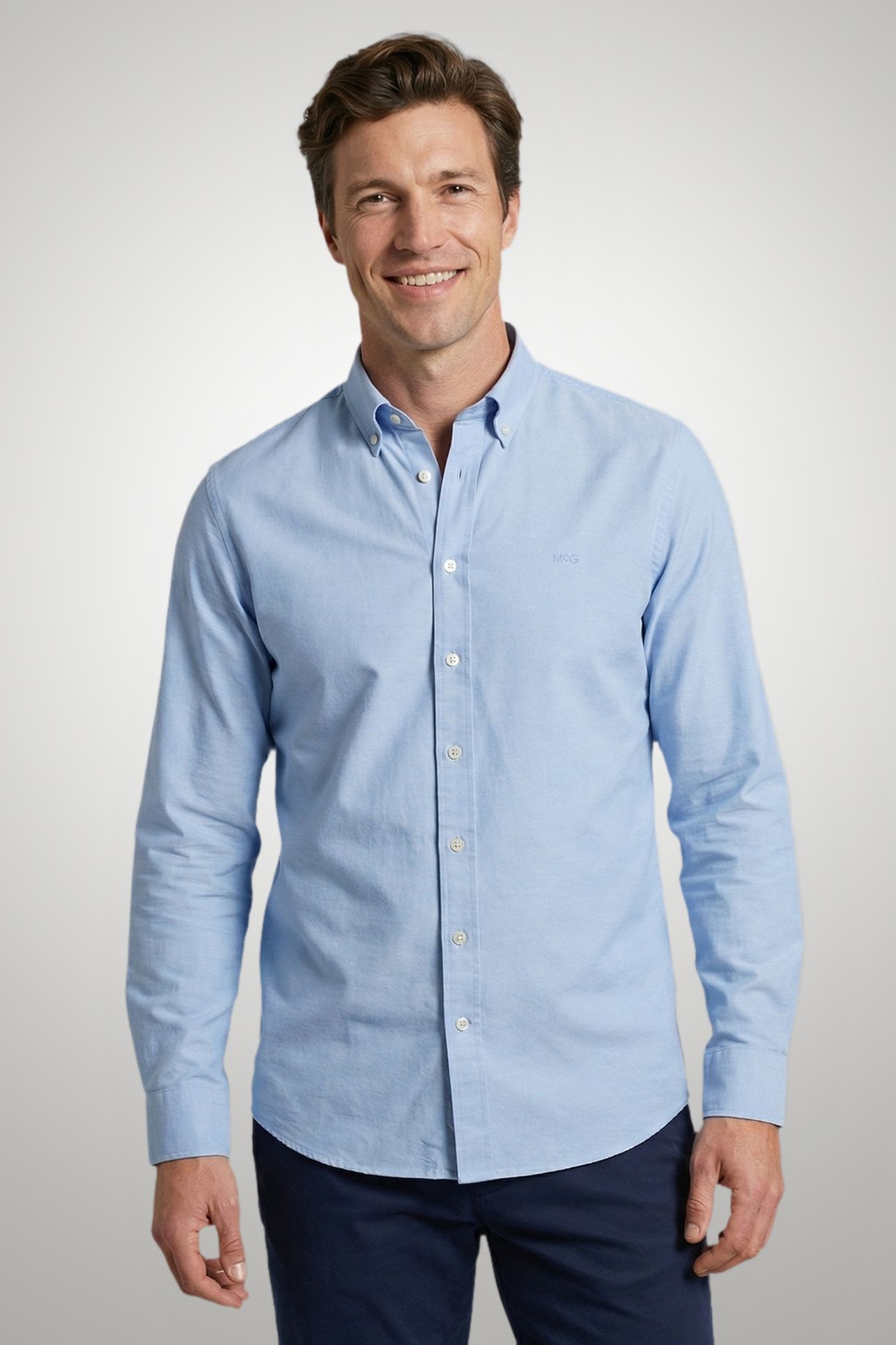 STRETCH PIQUE SHIRT LIGHT BLUE 1