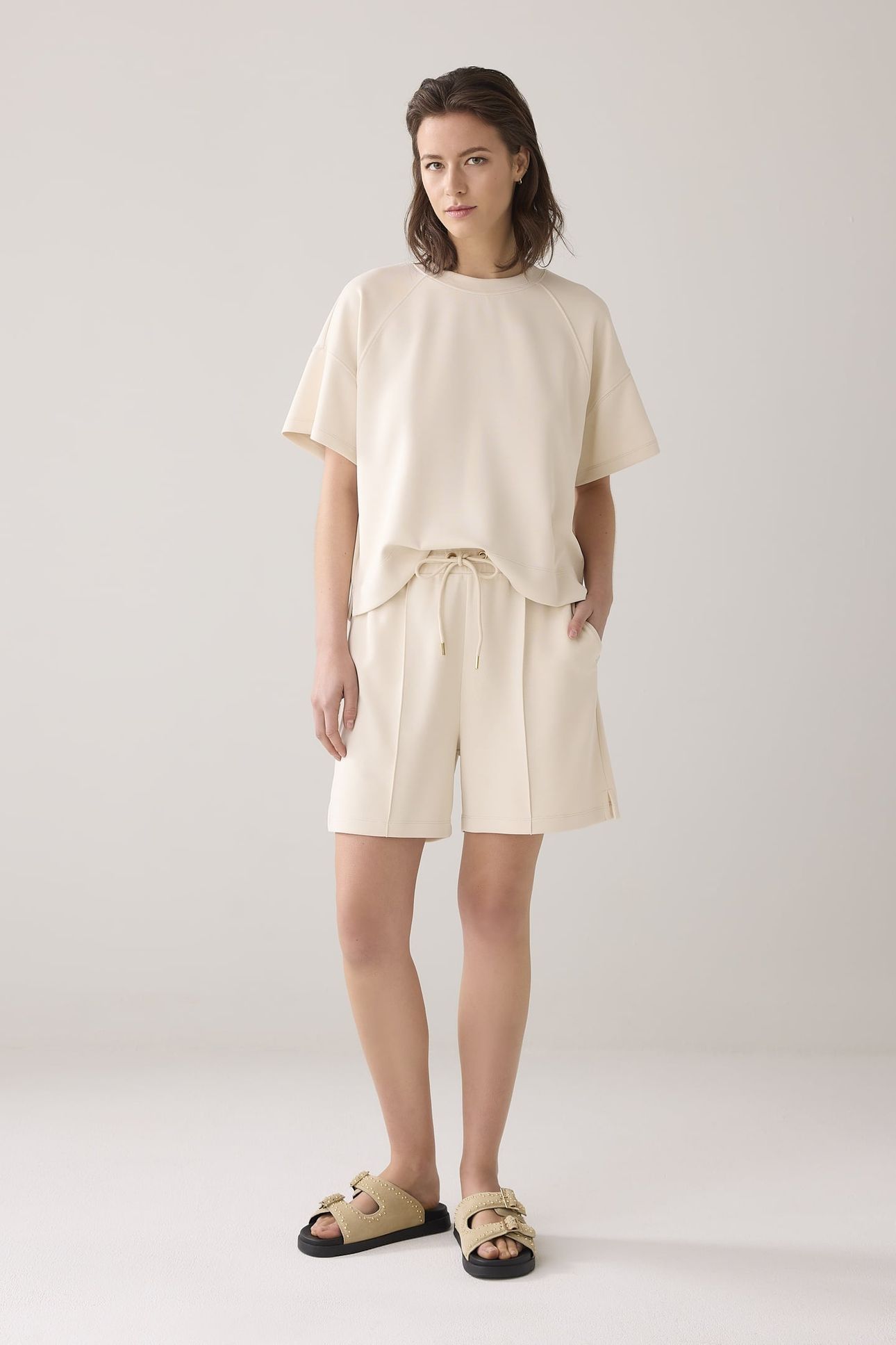 SHORTS WASHED MODAL SCUBA IVORY 1