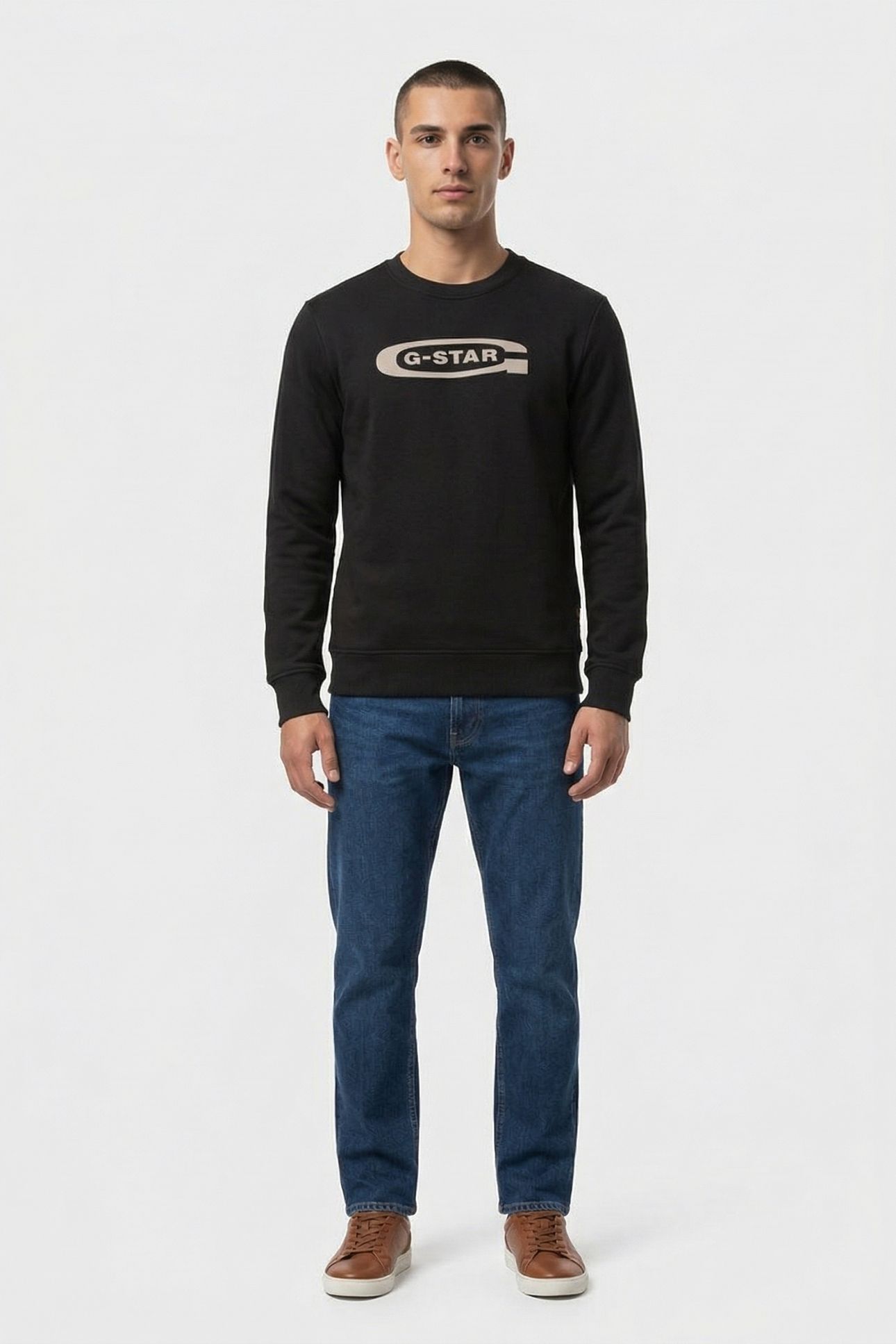 OLD SKOOL CREW SWEAT L/S DK BLACK 1