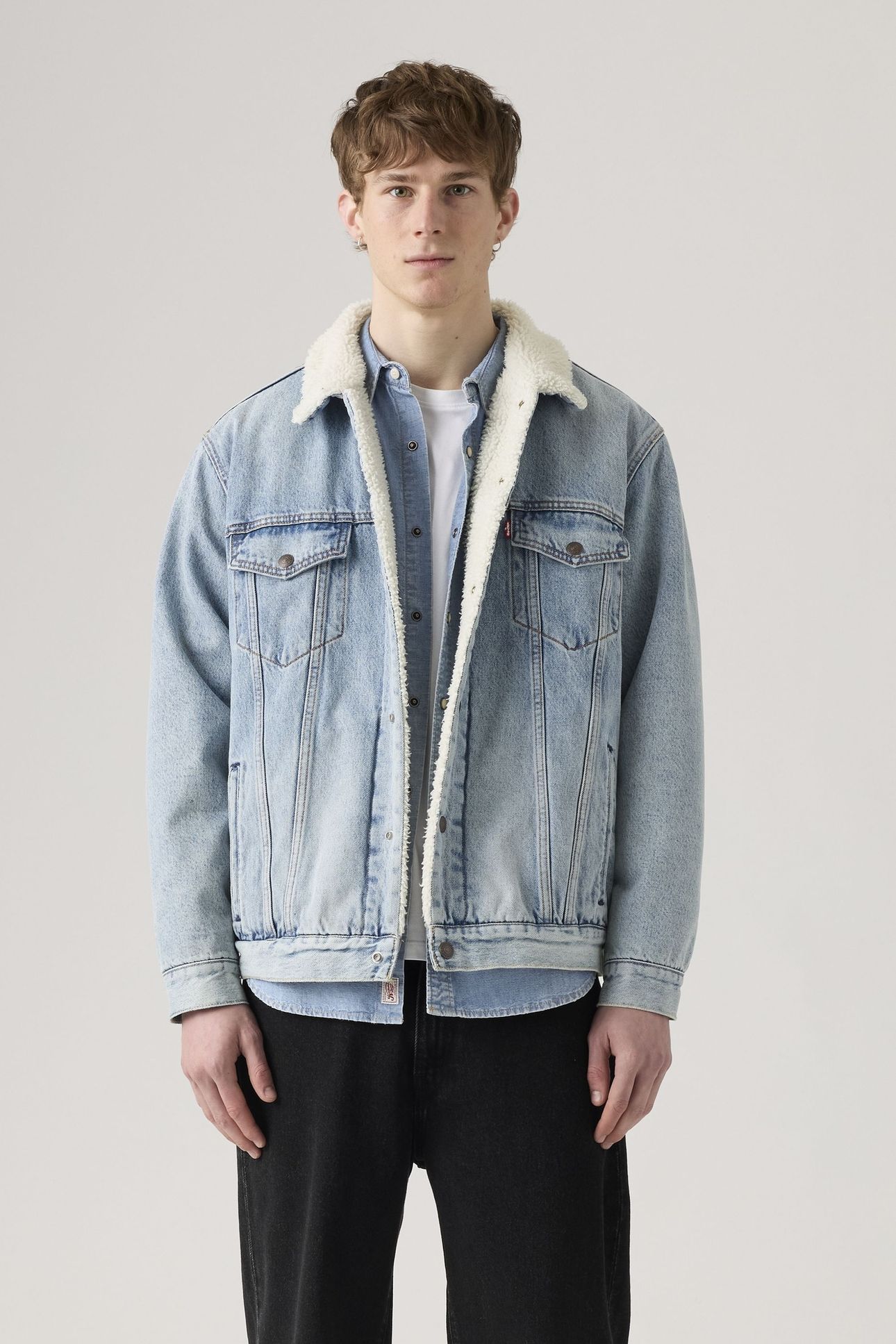 RELAXED FIT SHERPA TRUCKER JACKET 1