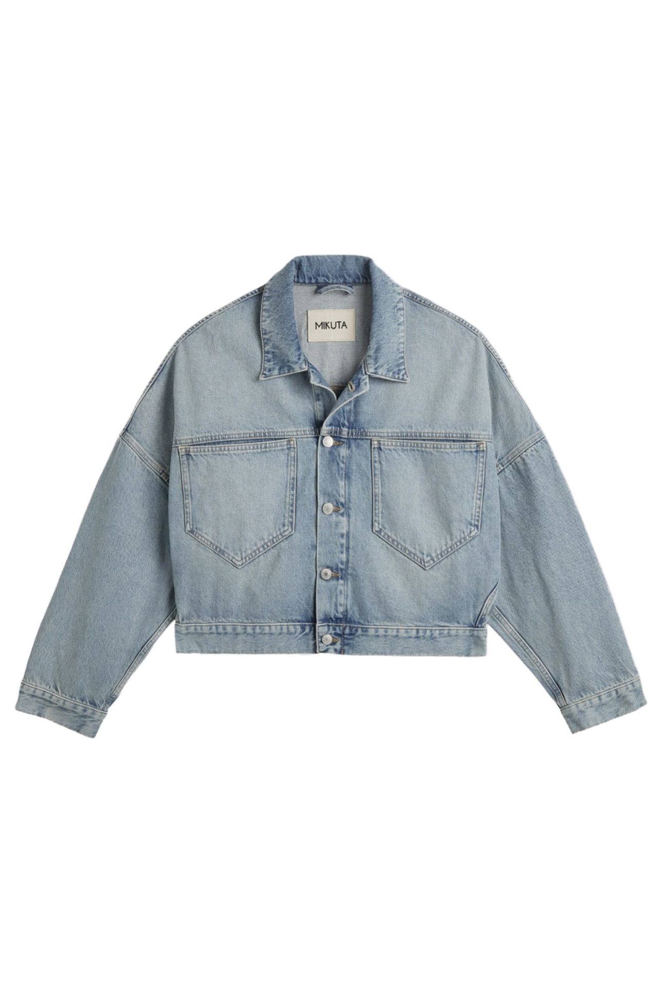 THE BLUE CROPPED DENIM JACKET BLUE 2