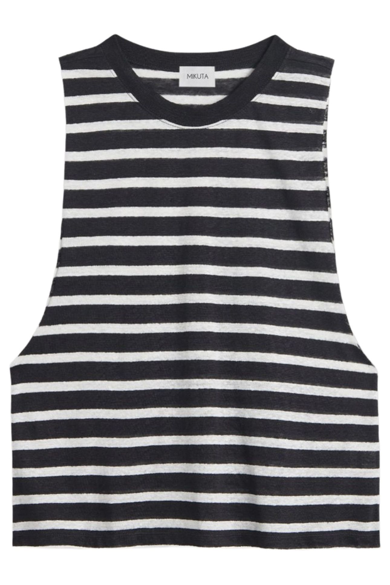 THE STRIPED OVERSIZED TANK TOP BLACK 3