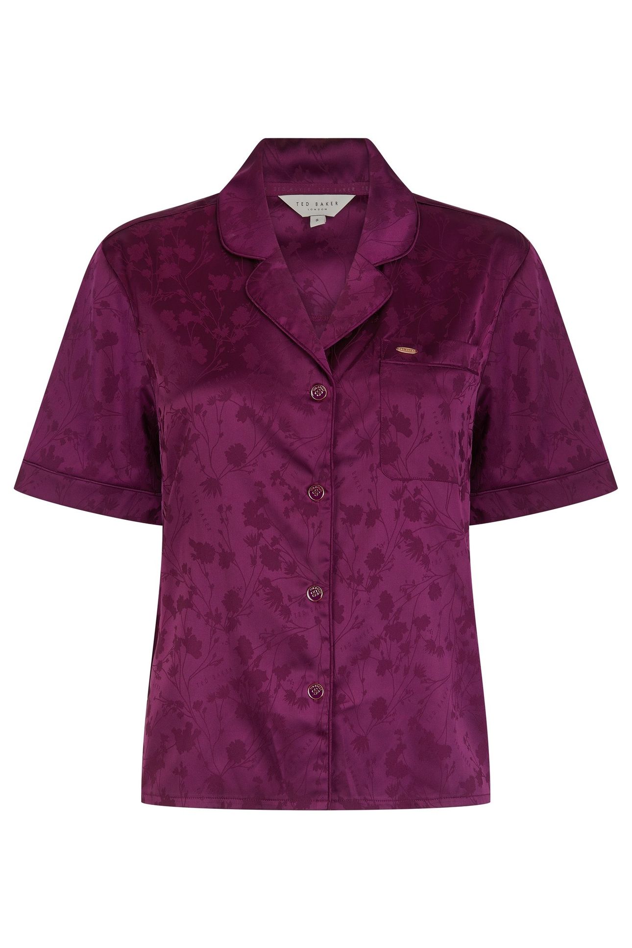 ZARA SHORT SATIN PJ DARK PURPLE 2