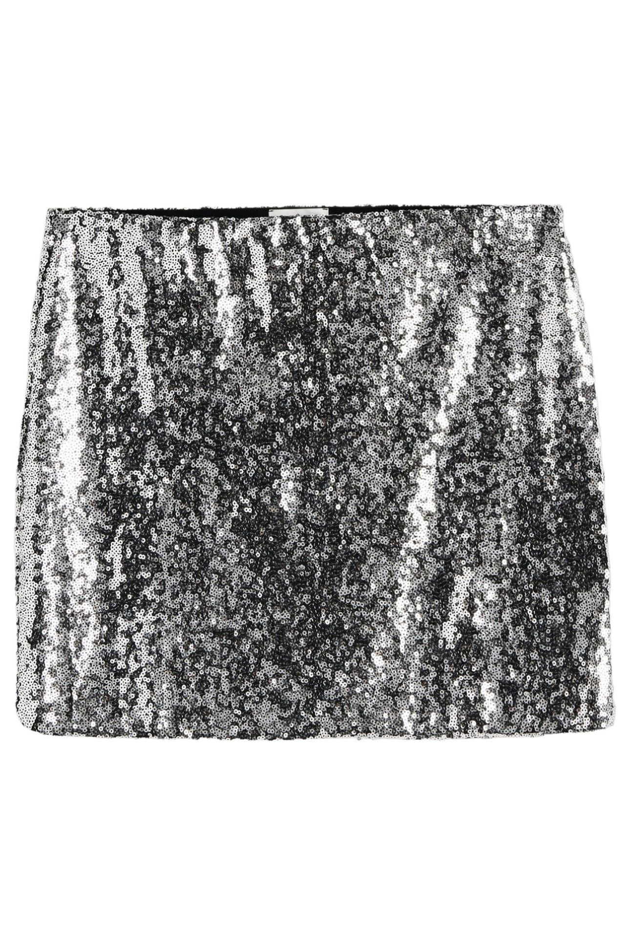 THE DARK MINI SEQUIN SKIRT DARK SILVER 3