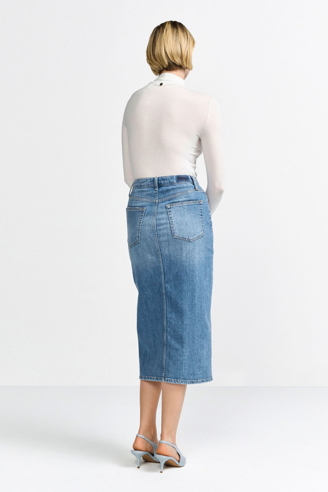 BLUE DENIM SKIRT DENIM BLUE 3