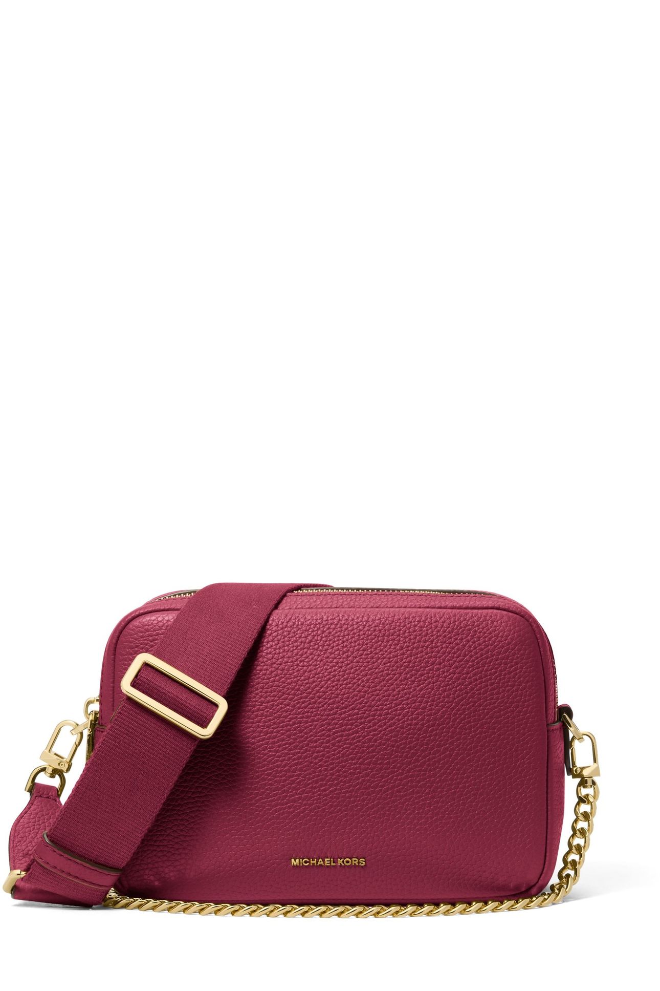 MEDIUM DOUBLE ZIP CAMERA CROSSBODY MULBERRY 2