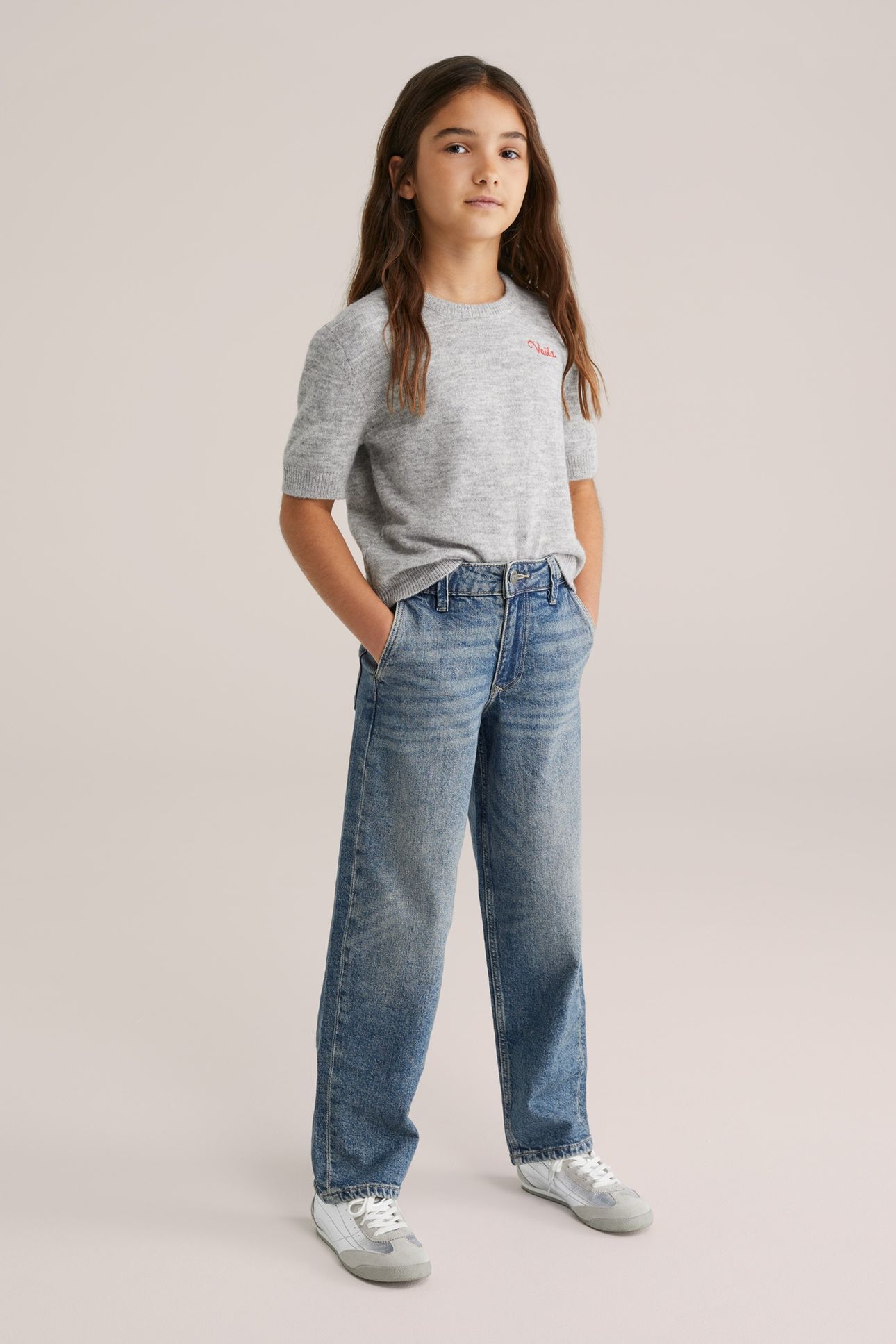 5-POCKET MID WAIST DARK BLUE 2