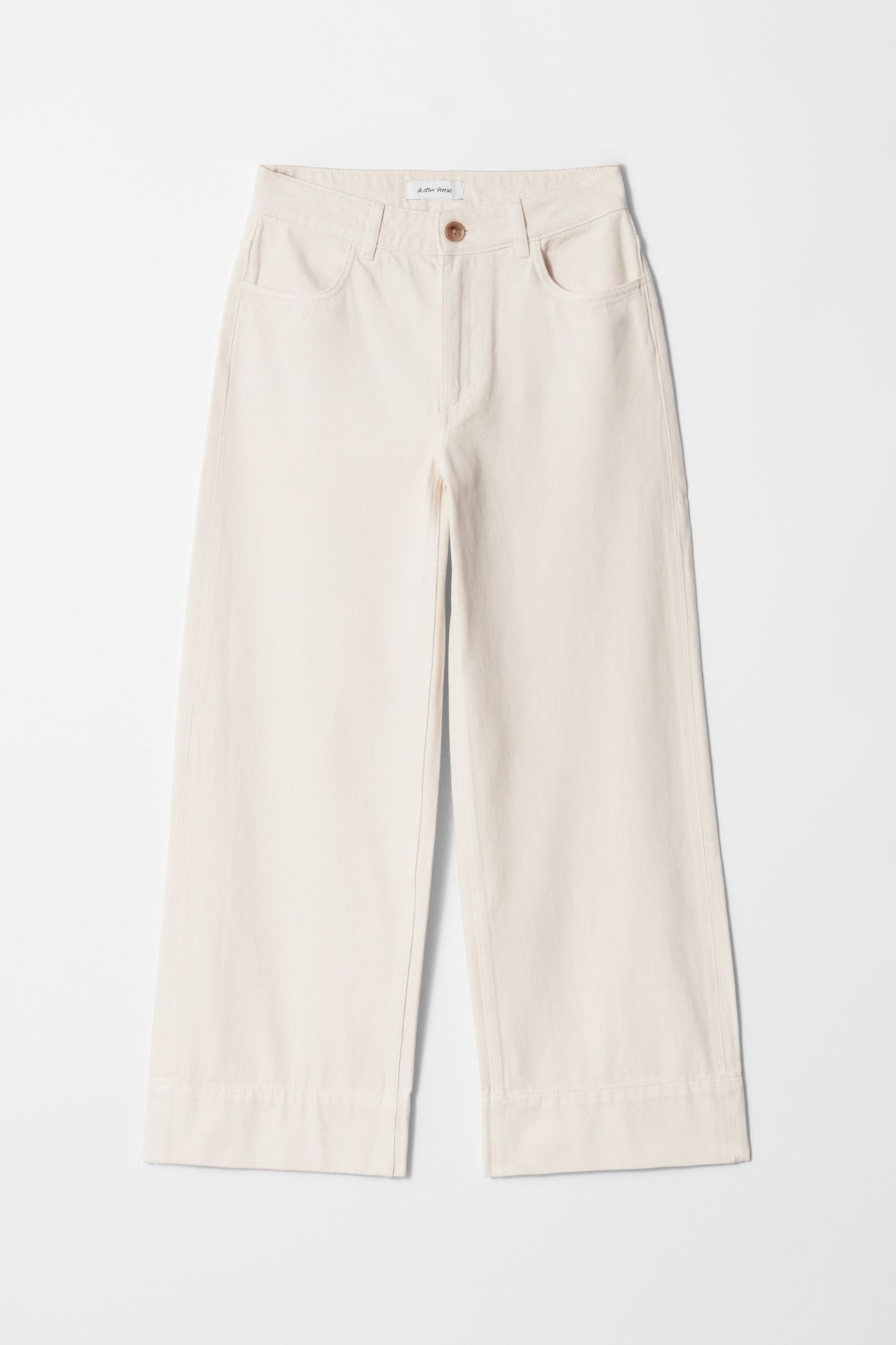 ARWA DENIM TROUSERS WHITE 1