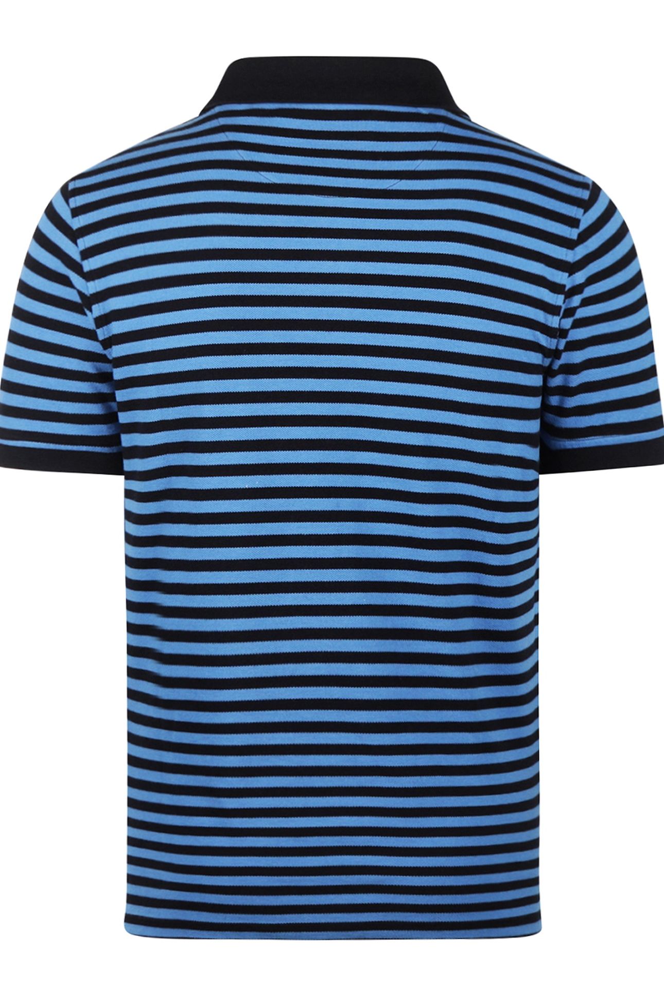 PIQUE STRIPE POLO MEDIUM BLUE 4
