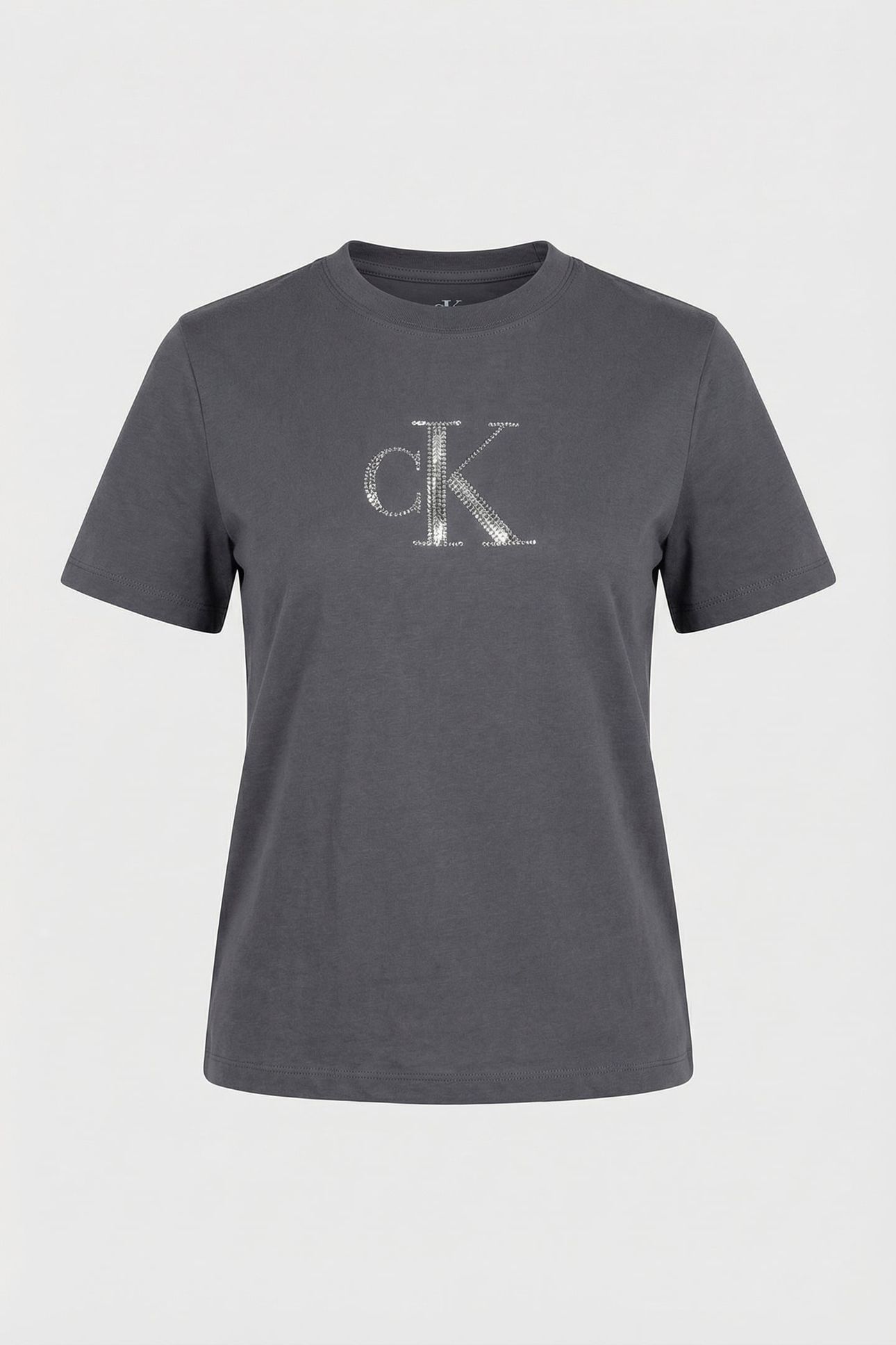 SS SEQUIN GRAPHIC TEE COAL 3