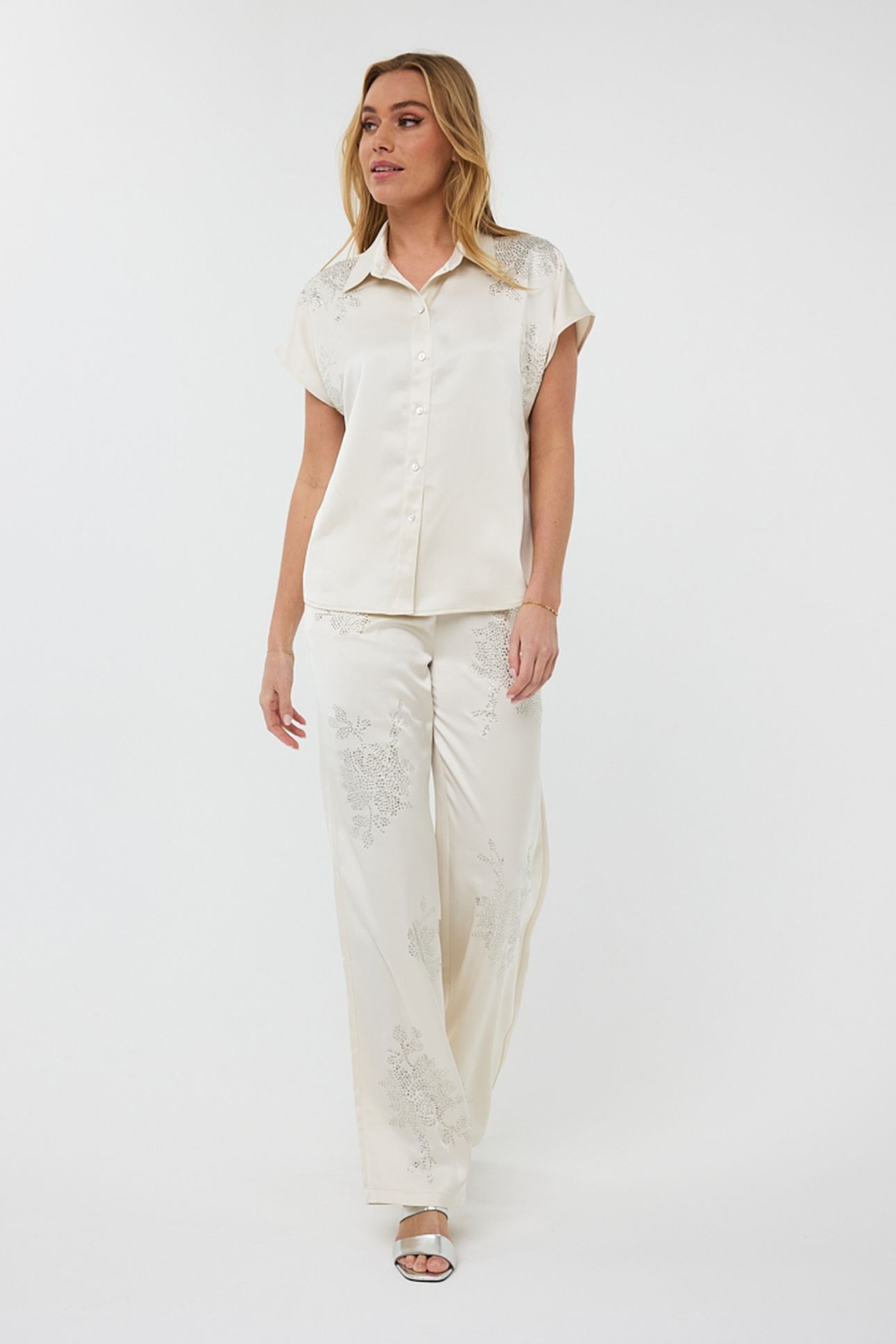 TROUSERS SEQUINS OFF WHITE 1