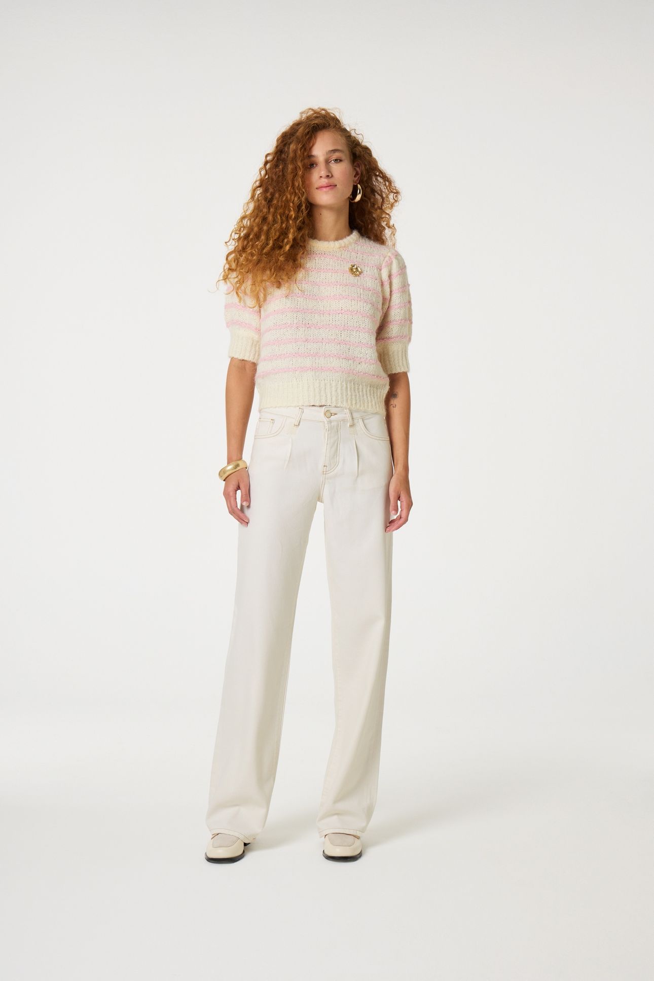 LUCY WIDE LEG JEANS WARM WHITE 1