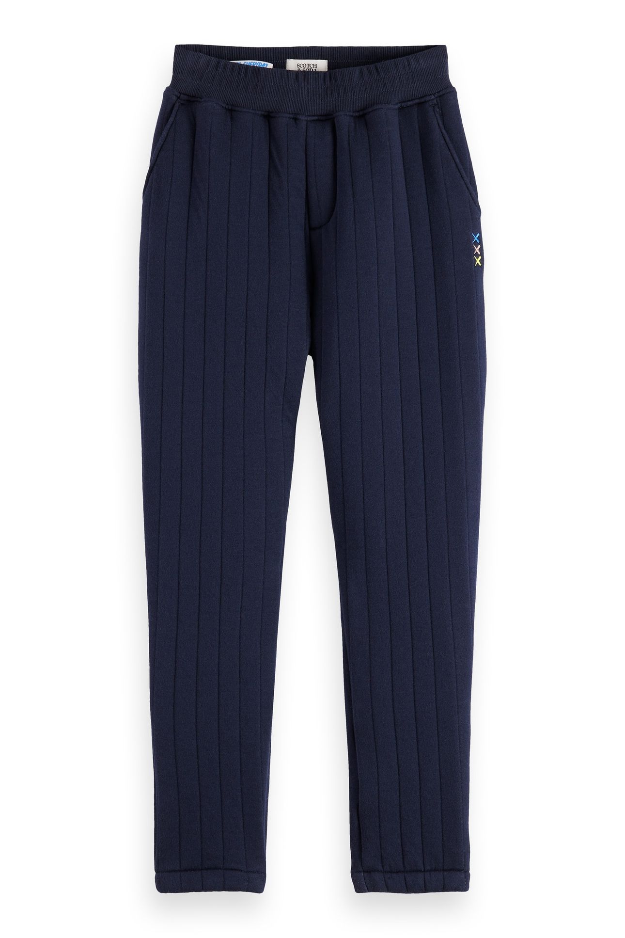 BOY QUILTED CARGO SWEATPANTS WITH PATCHWORK POCKET SKY CAPTA 1