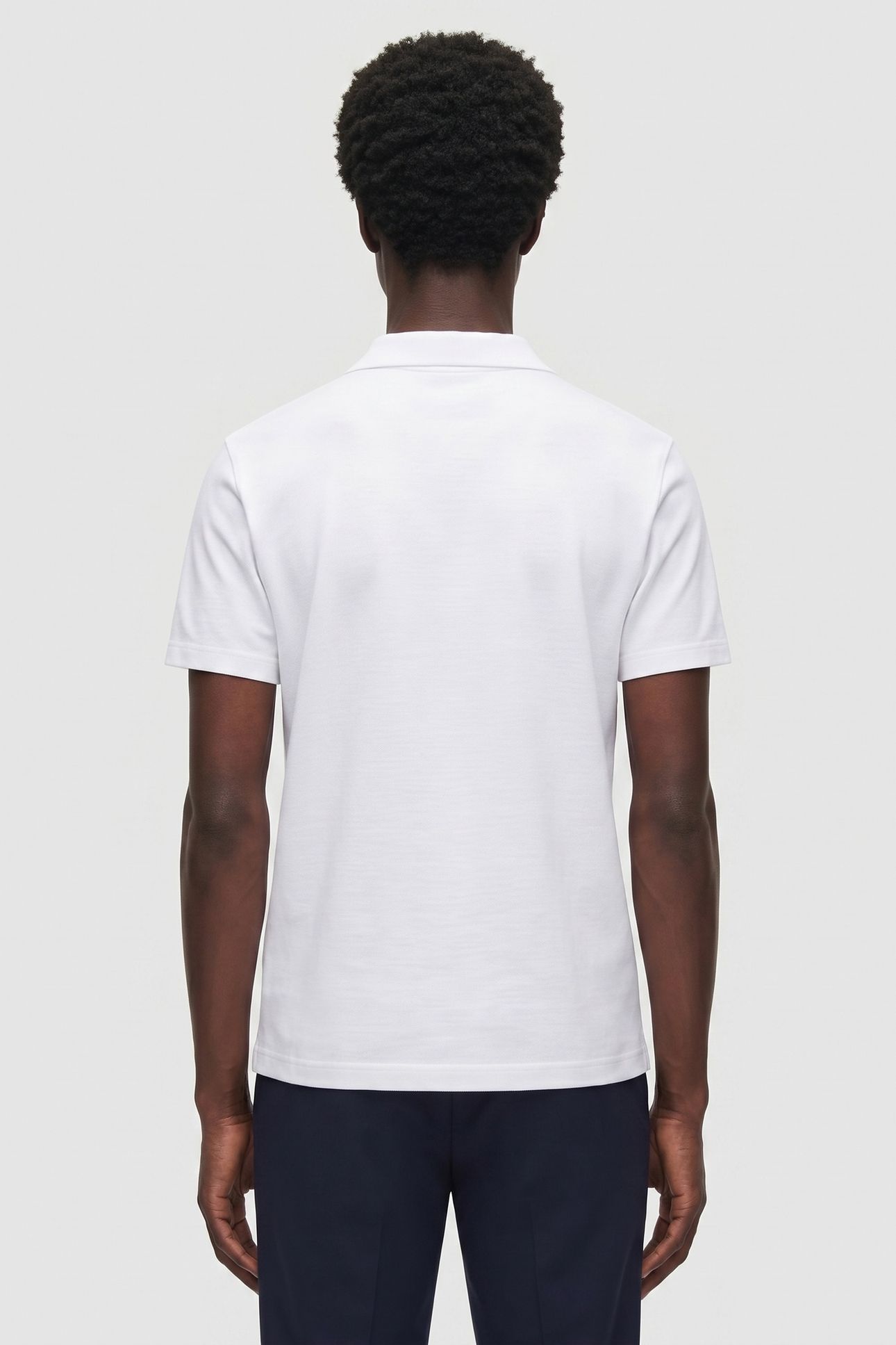 POLO V SOLID STRETCH WHITE 2