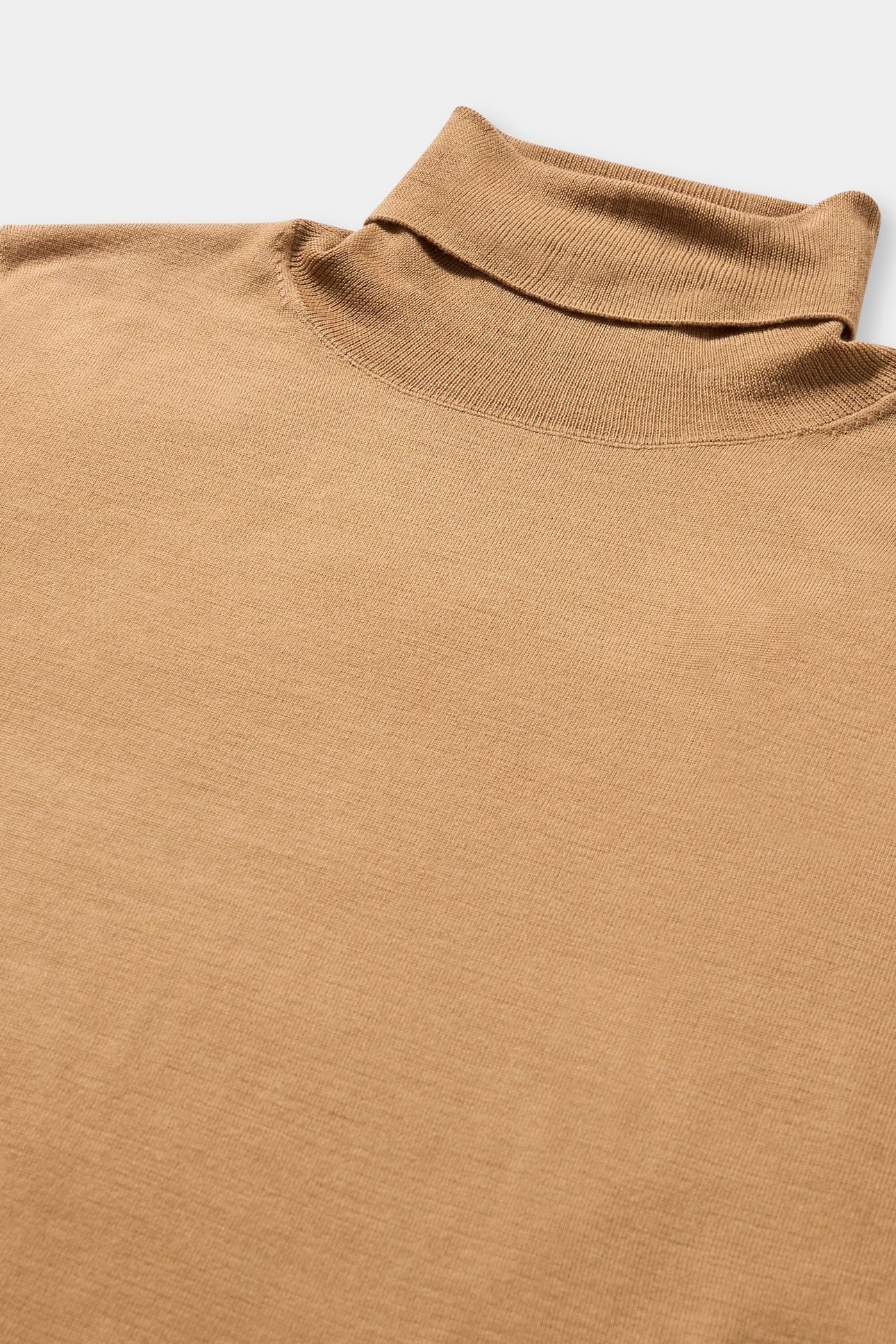MERINO WOOL TURTLENECK CAMEL 5
