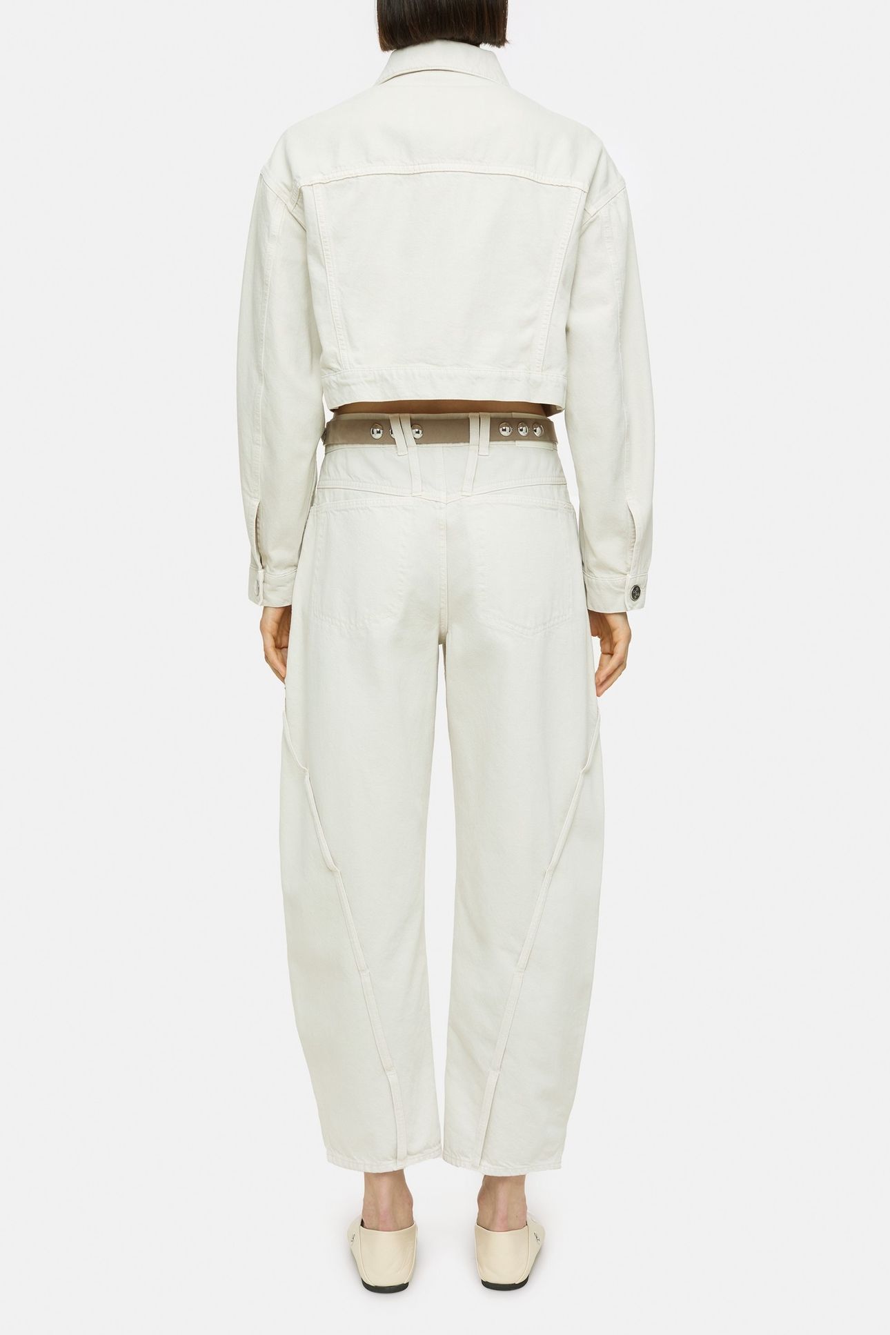 BOXY DENIM JACKET STONE BEIGE 3