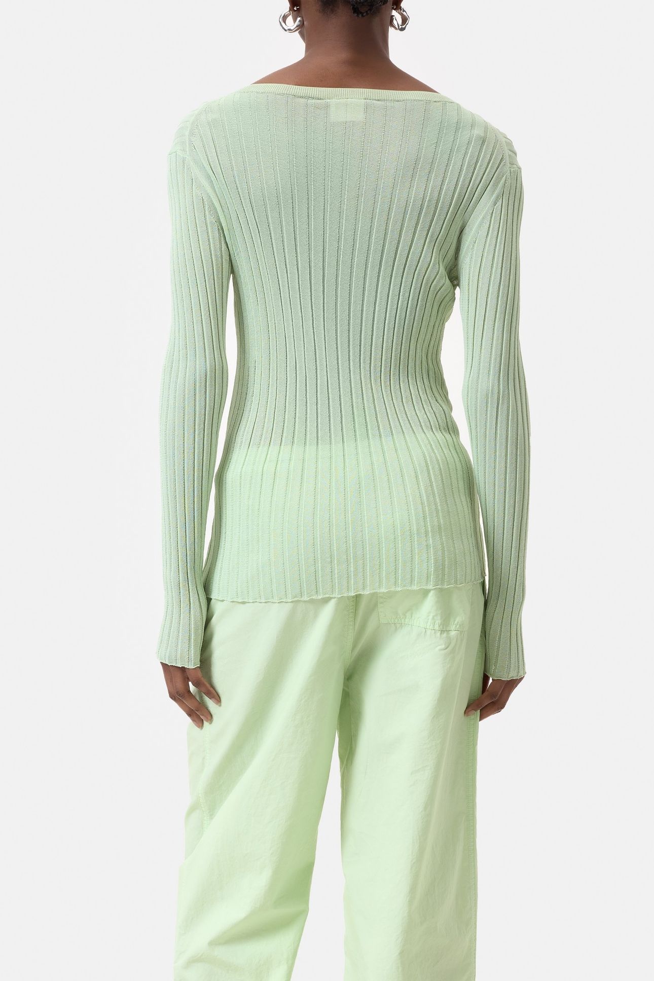 CARDIGAN LONG SLEEVE BUD GREEN 3