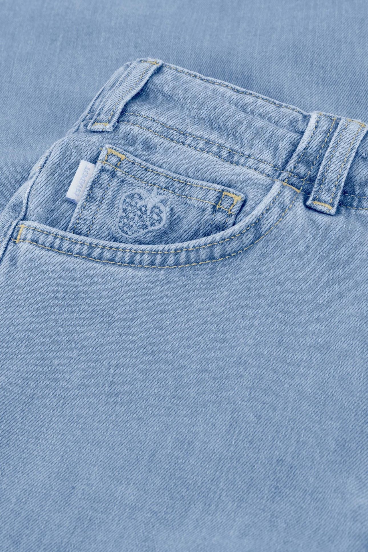 HAYLEY WIDE LEG CROPPED JEANS MID BLUE 4