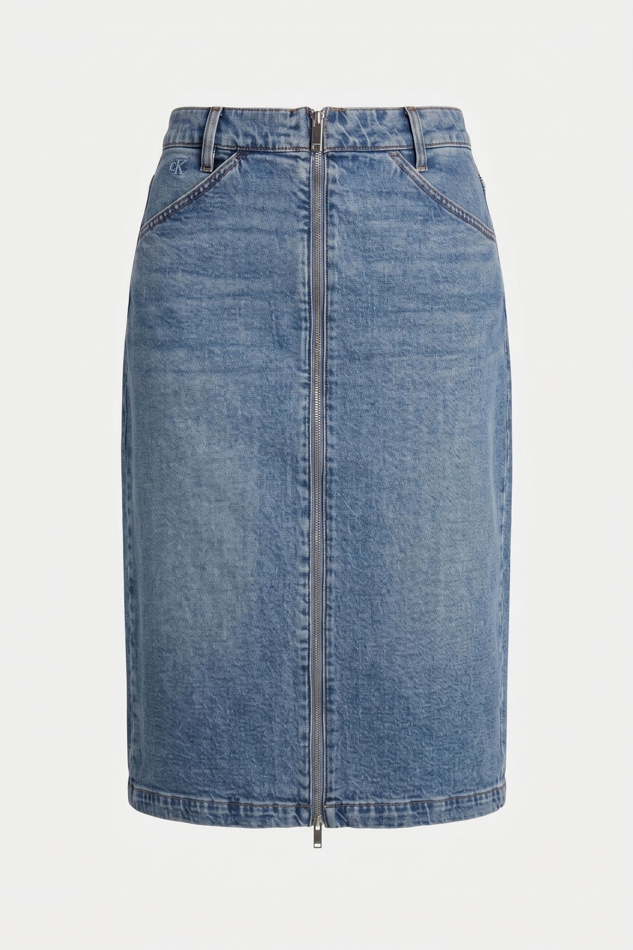 DENIM ZIP FRONT SKIRT VINTAGE ROAD 3