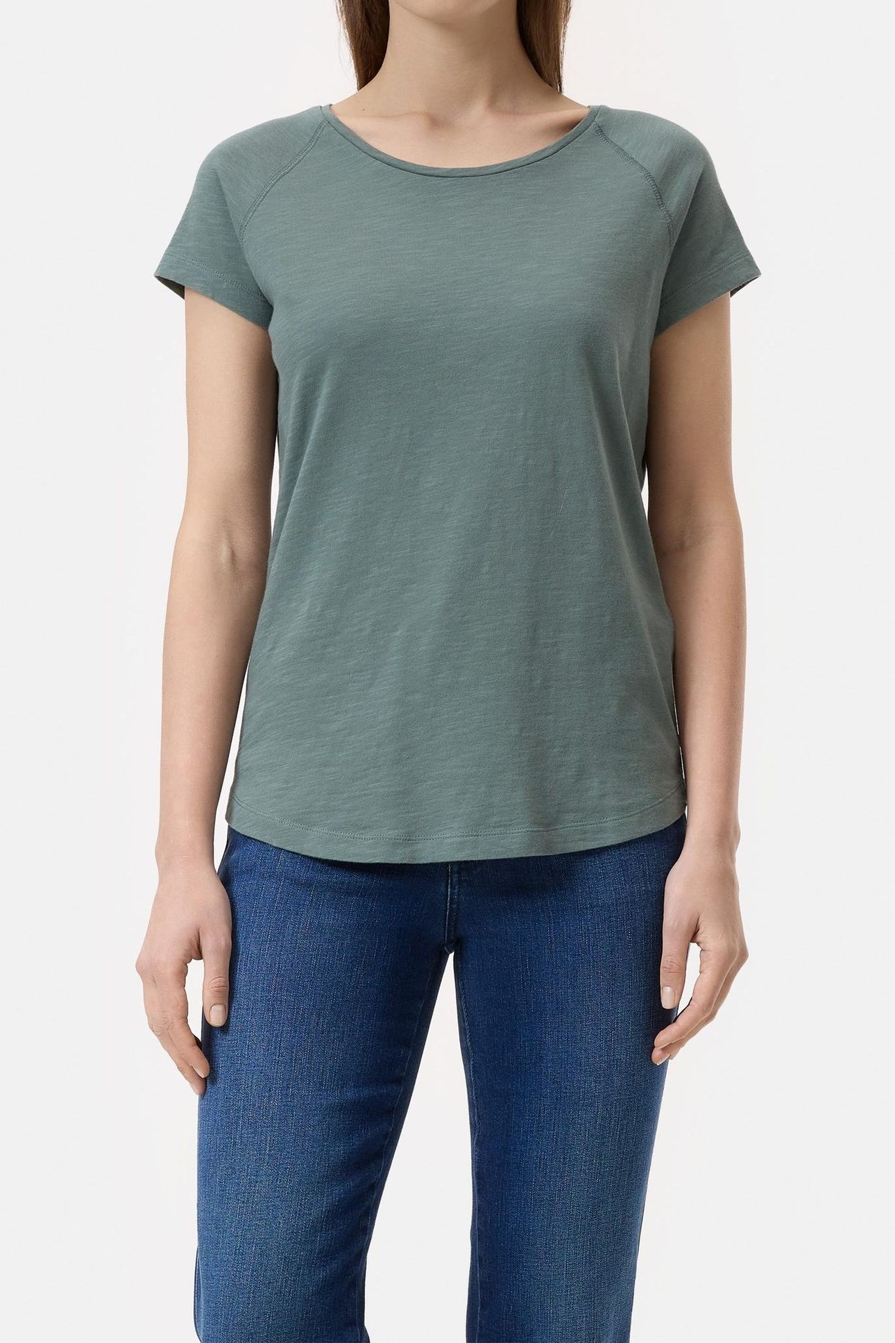 T SHIRT RAGLAN FADED GREEN 1