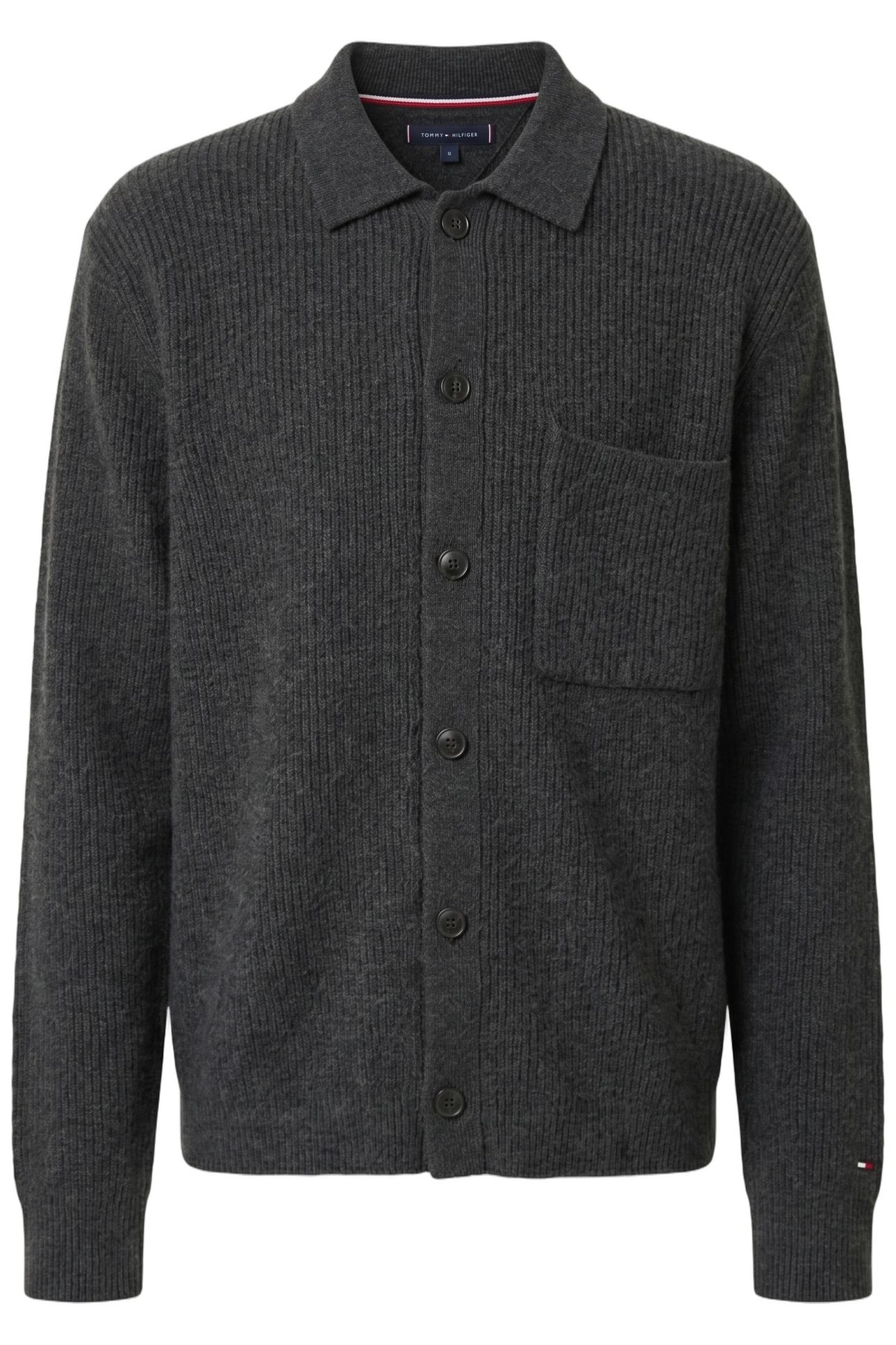 FISHERMAN RIB COACH JACKET DARK GREY HEATHER 3