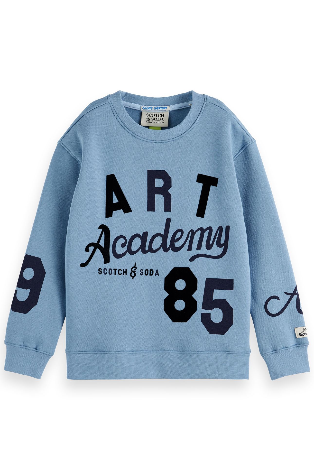 BOY LOOSE-FIT PLACED ARTWORK SWEATSHIRT FADED DENIM 1