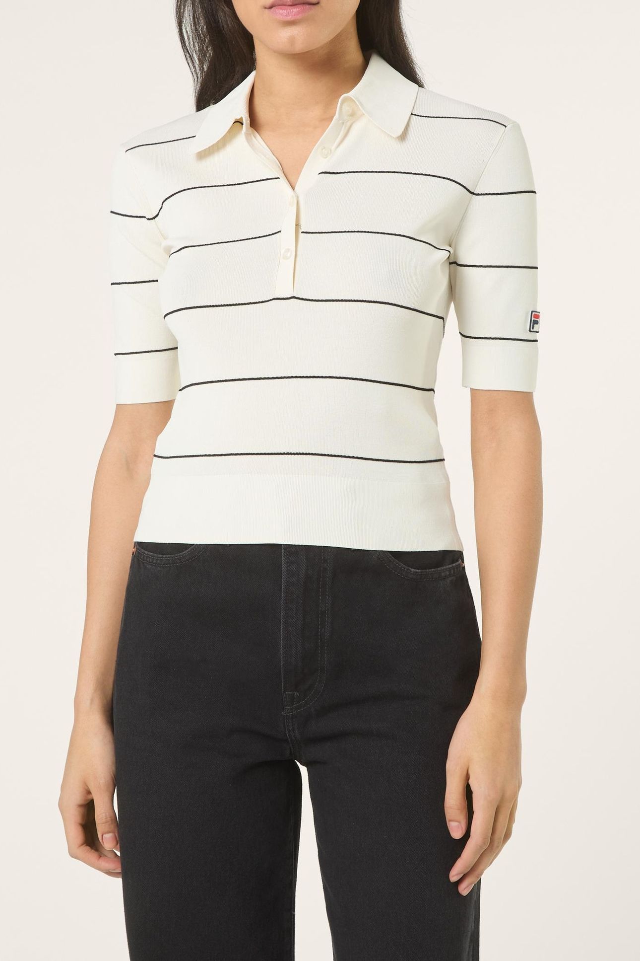 MONTECARLO SLIM FINE KNITTED POLO SHIRT EGRET 1