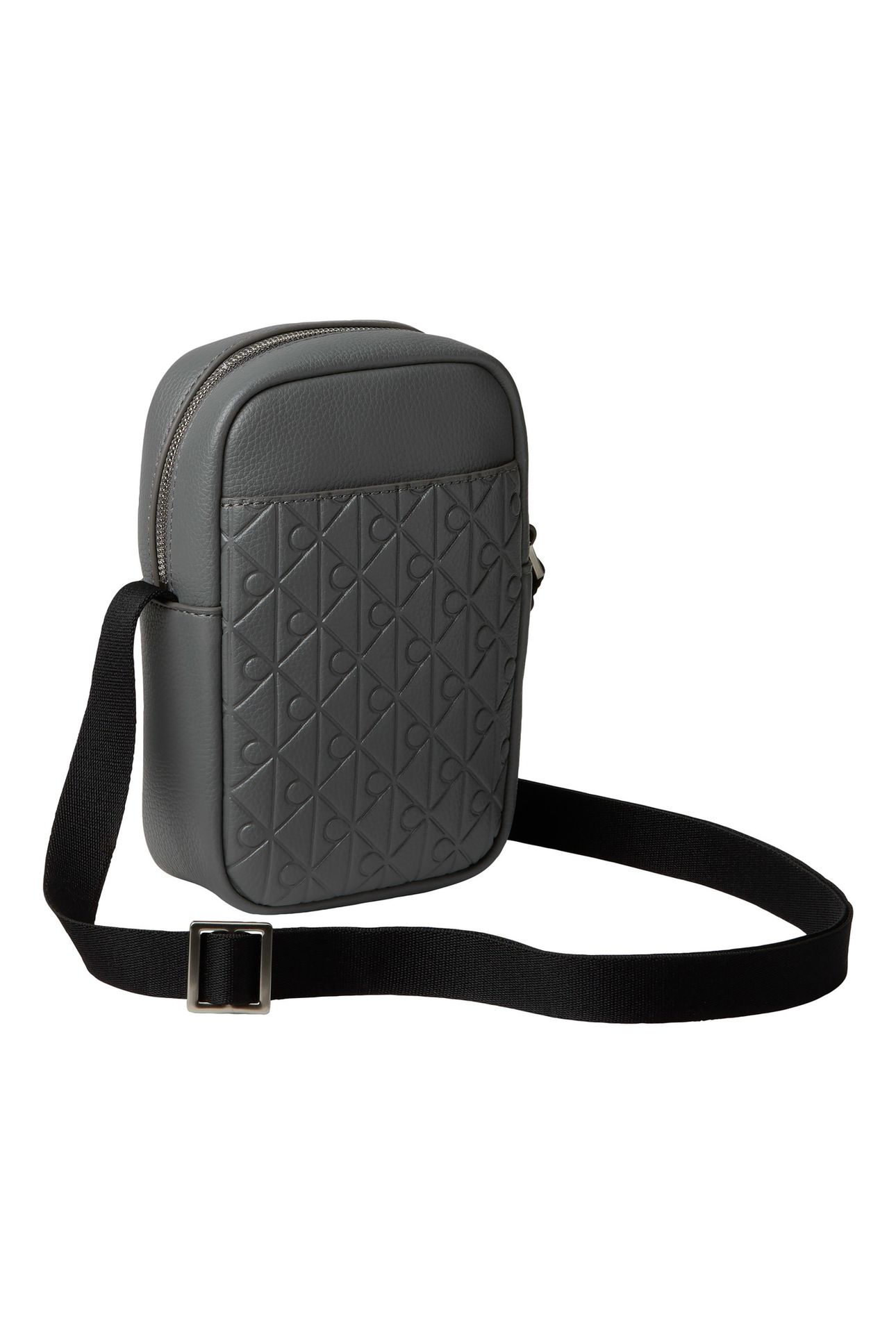 EMBLEM EMBOSS SLING BAG CHARCOAL GRAY 2