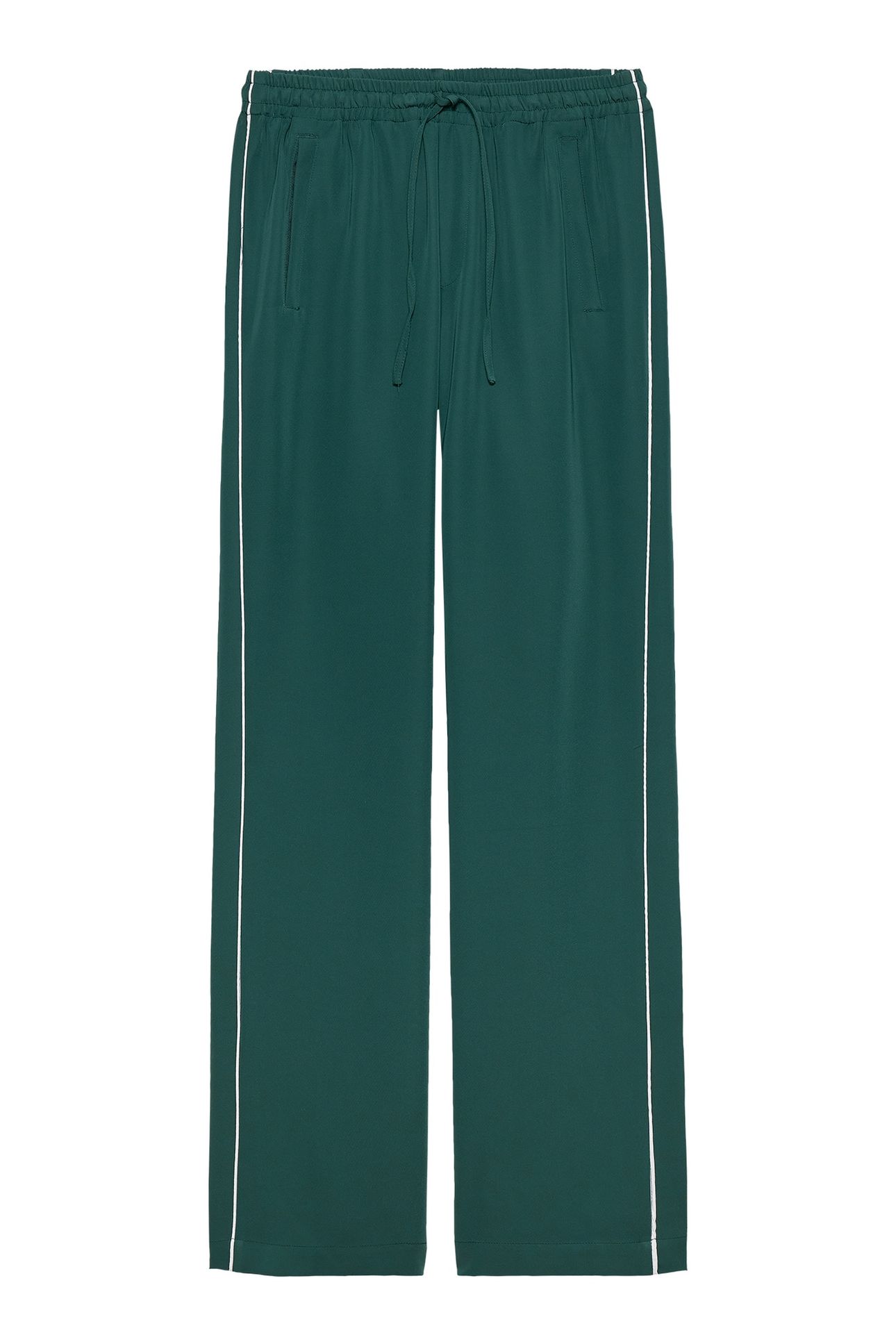 TRACKSUIT TROUSERS WITH PIPING SEA MOSS 4