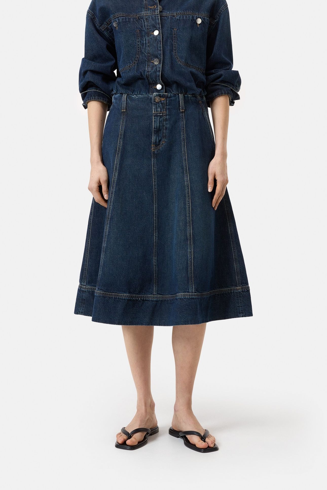 A LINE SKIRT DARK BLUE 1