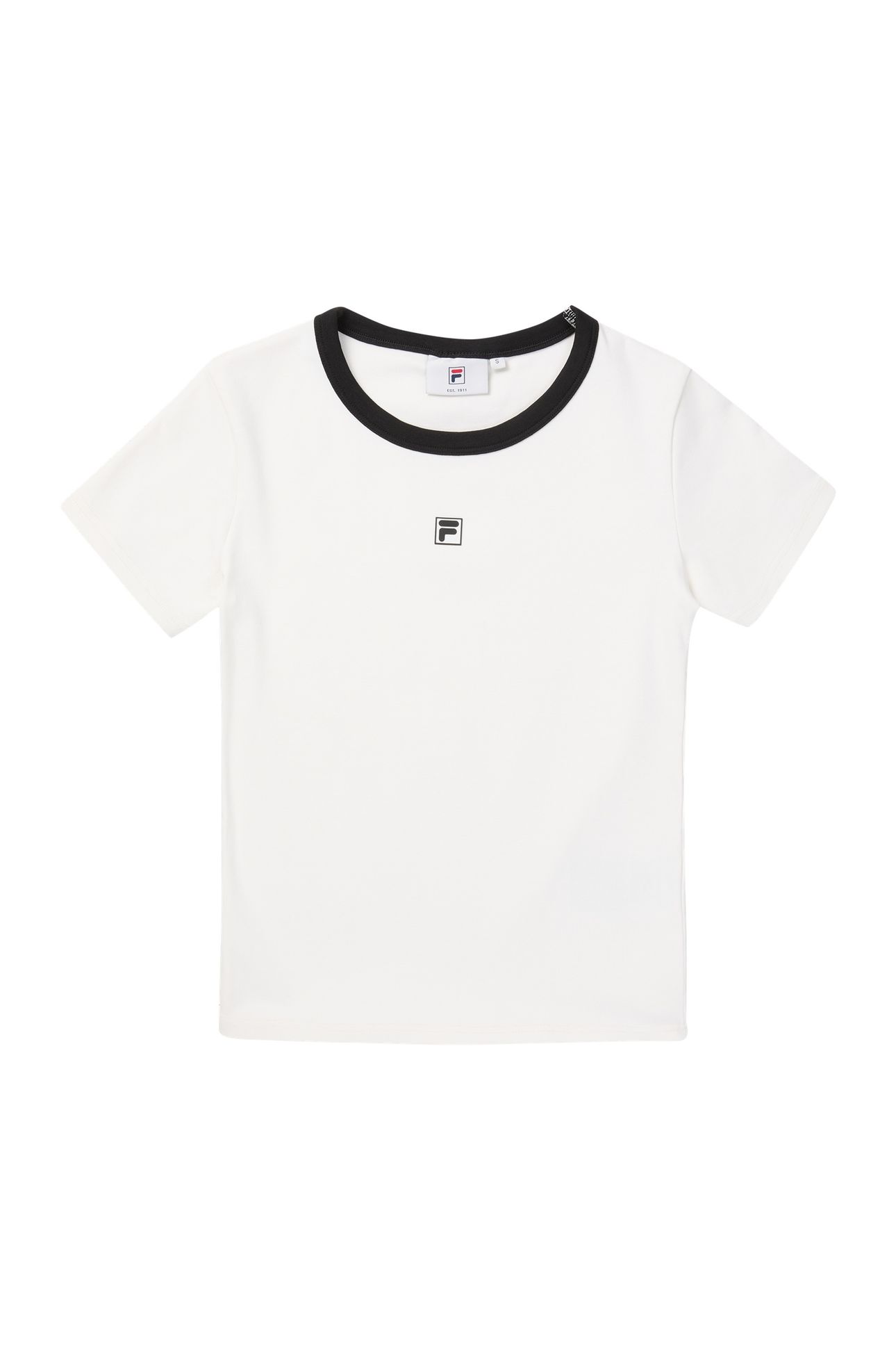 MONTEBENI SLIM LOGO RIB T-SHIRT EGRET 4