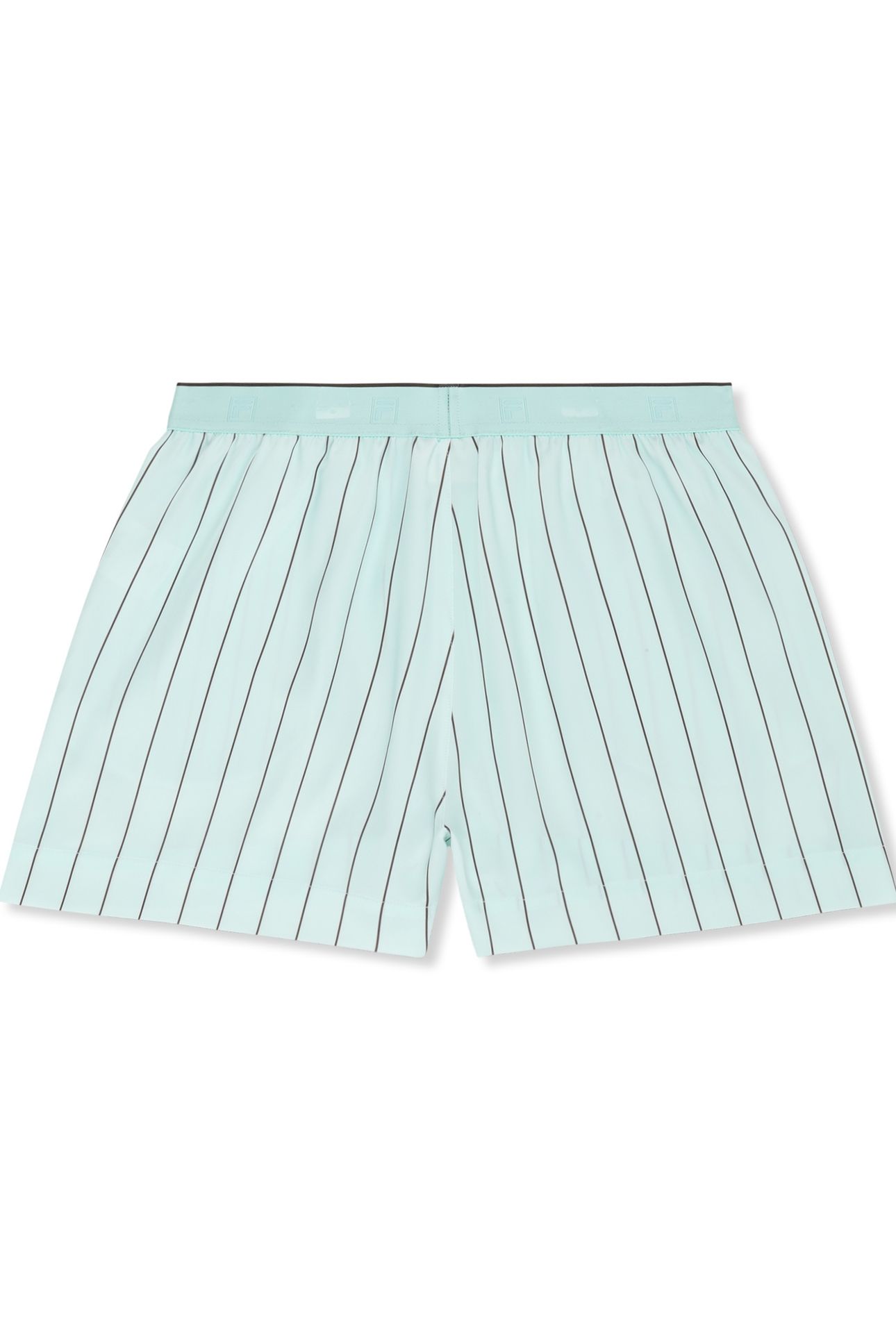 FIESOLE REGULAR PINSTRIPED SATIN SHORTS SOOTHING SEA / BRACK 4
