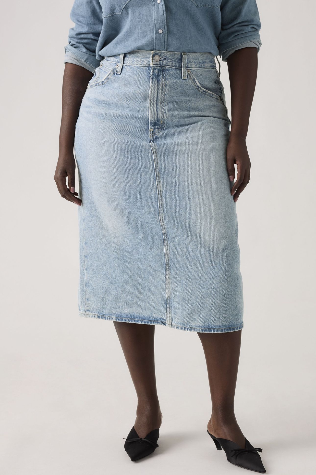 HIGH RISE BACK SLIT SKIRT 3